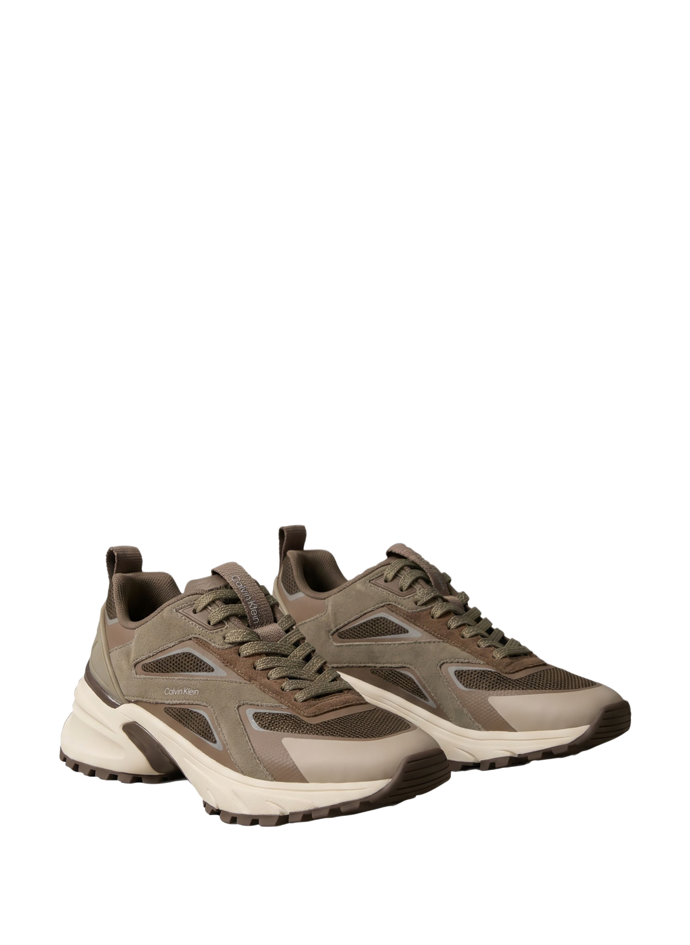 Hike Runner Suede Panel Sneakers CALVIN KLEIN Brown