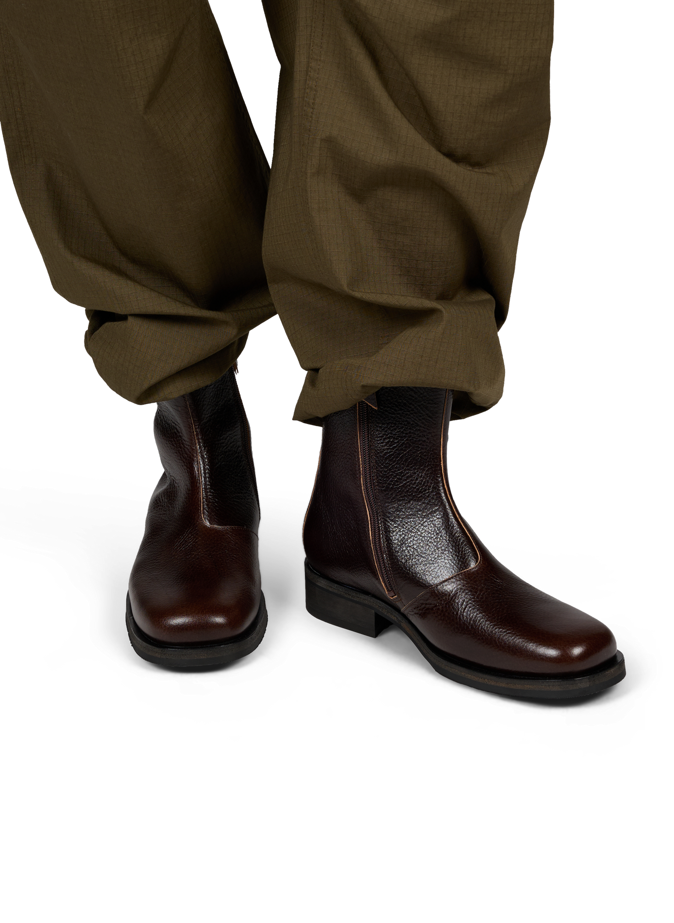 Deep Americano Leather Ankle Boots OUR LEGACY Brown