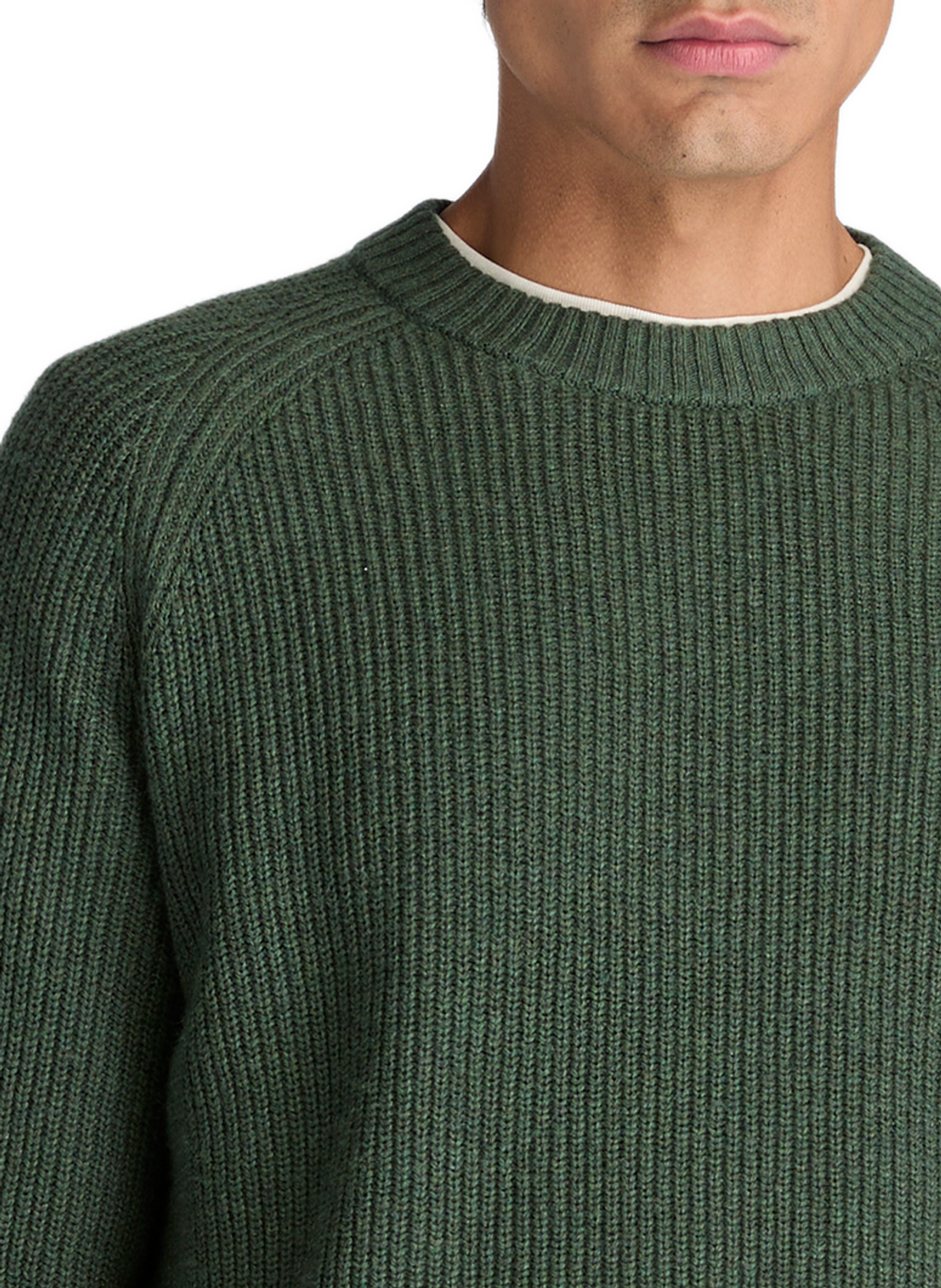 Straight fit cotton blend sweater TIMBERLAND Green