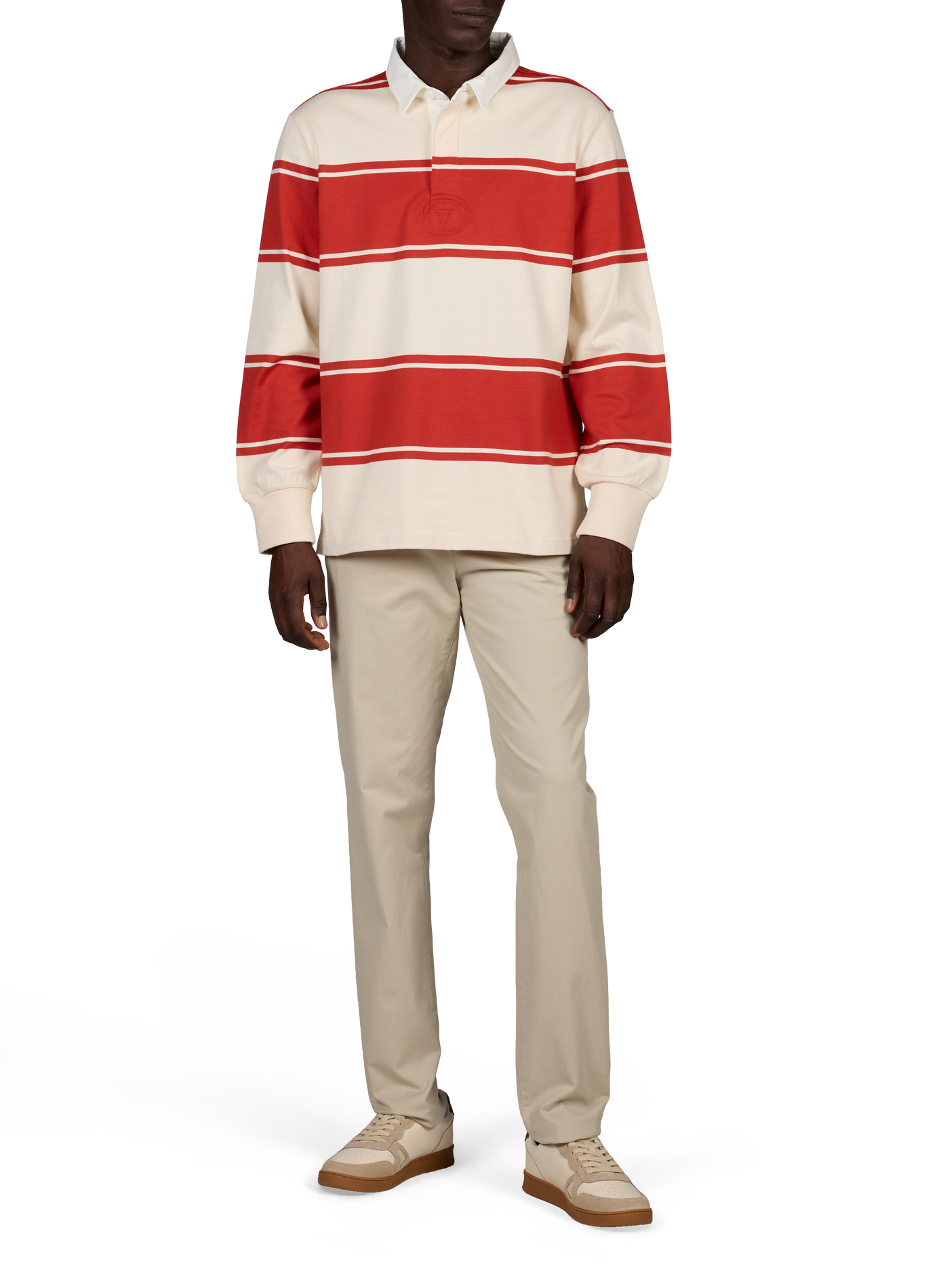 Polo droit à rayures en coton GANT Orange