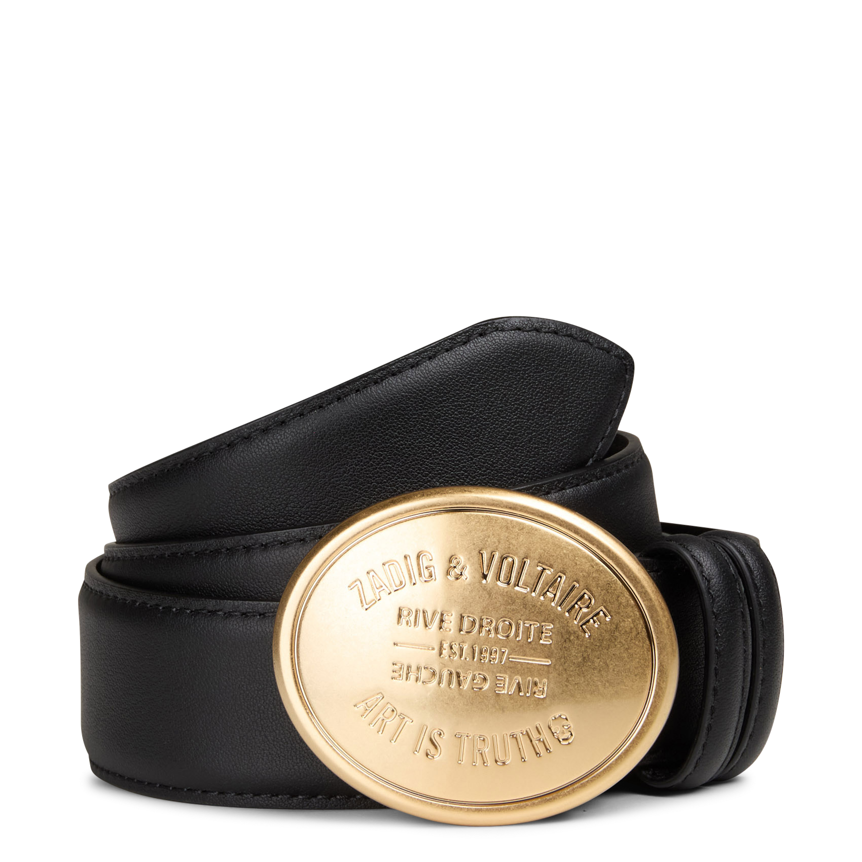 Riem met gesp van Colter leer ZADIG&VOLTAIRE Zwart