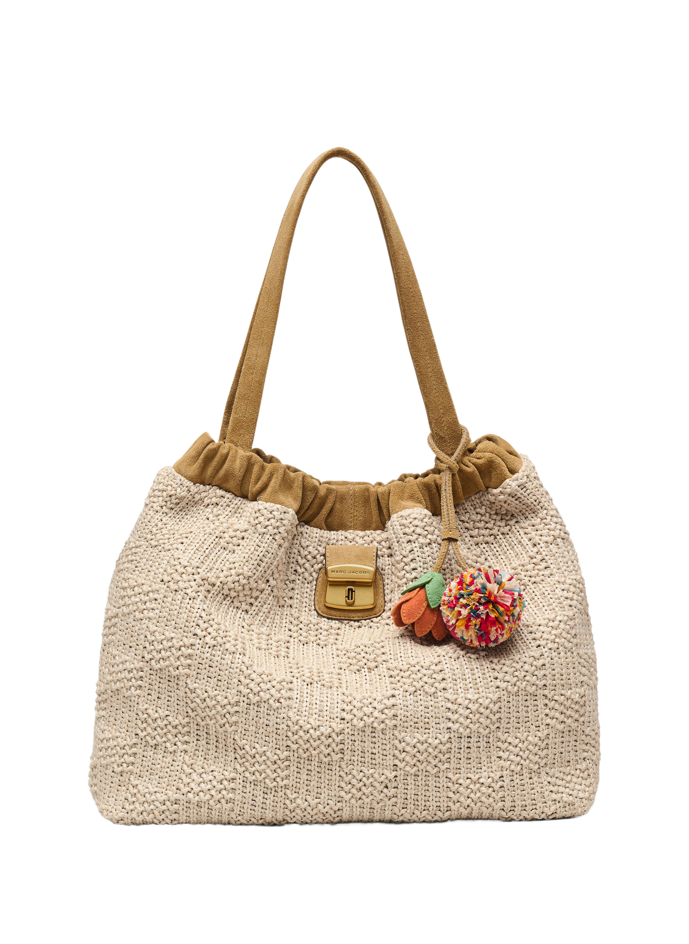 Sac à main raphia avec charms MARC JACOBS Beige