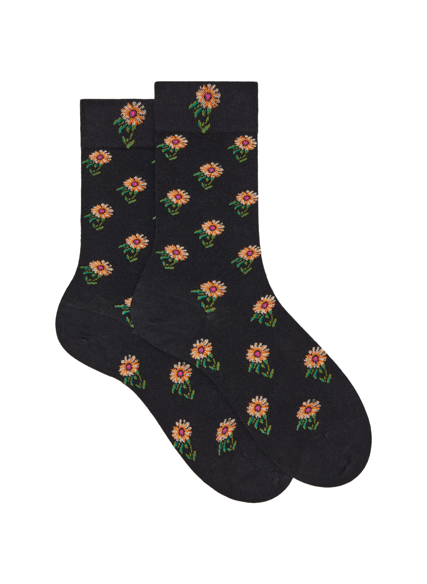 Chaussettes à imprimé floral DORÉ DORÉ Noir