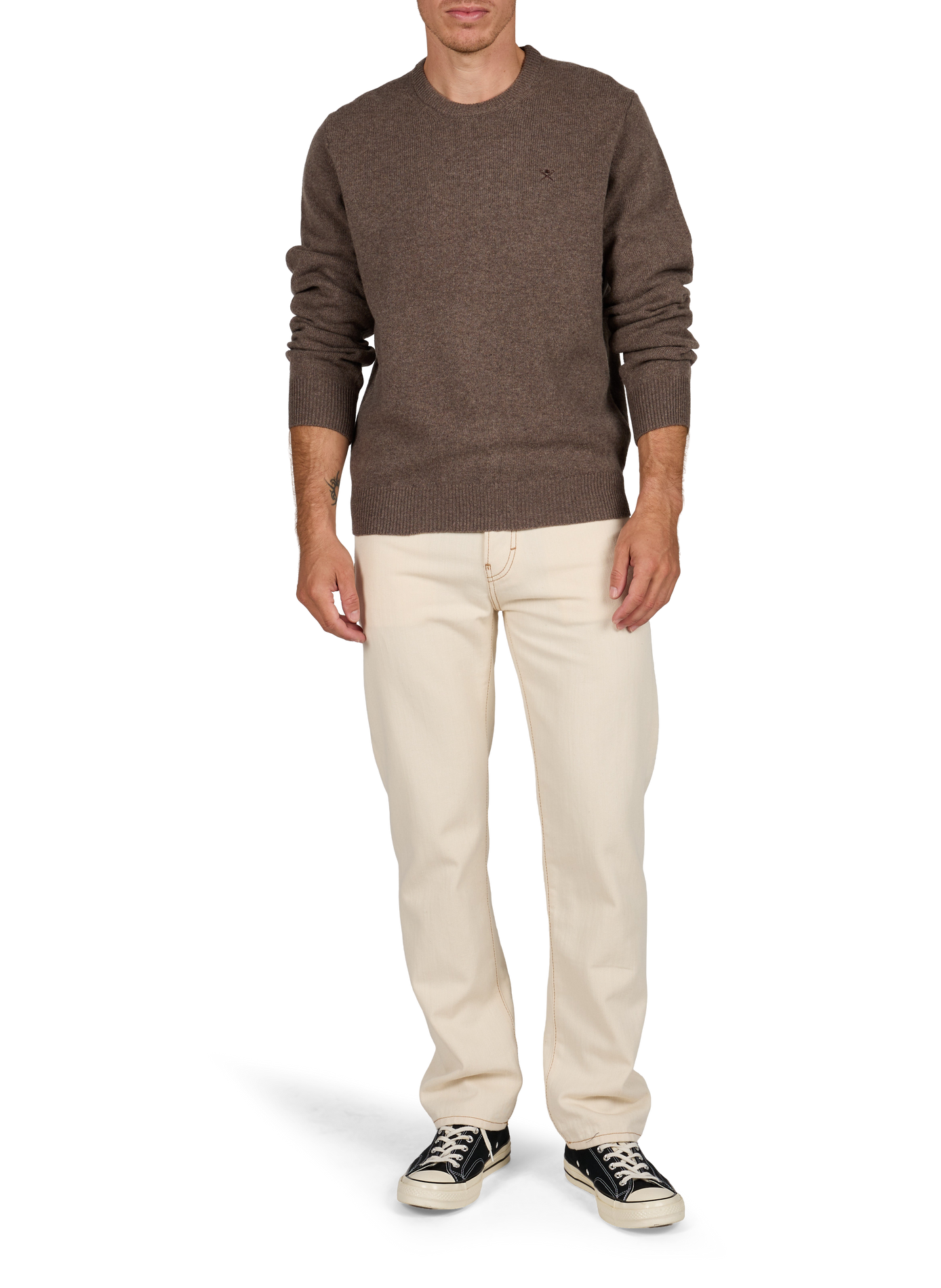 Gerader Wollpullover HACKETT Beige