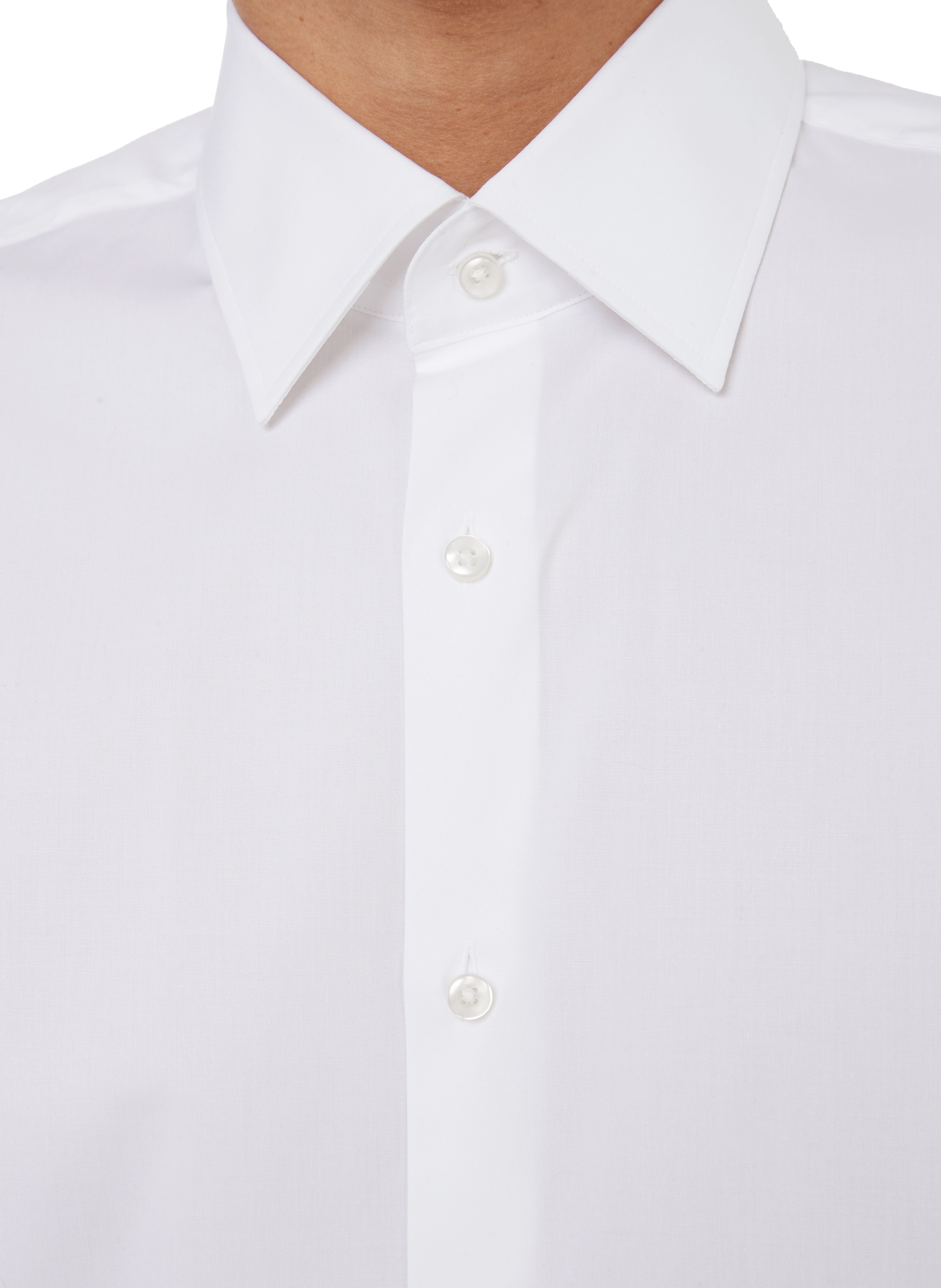 Baumwollpopelinehemd BOSS Weiss