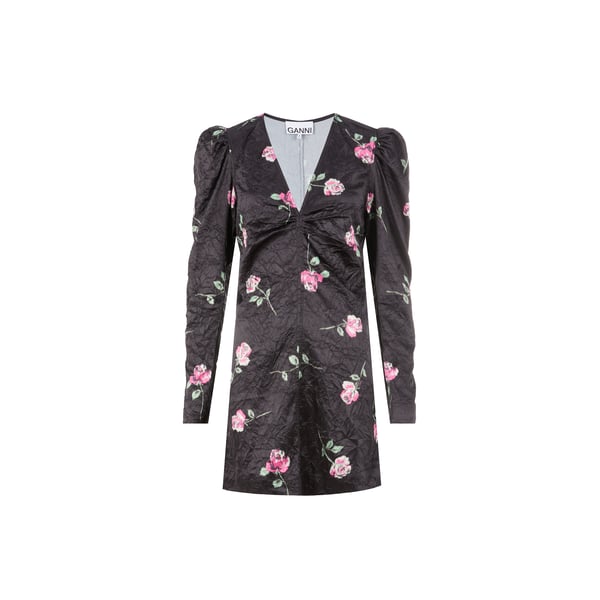 Robe en satin froissé