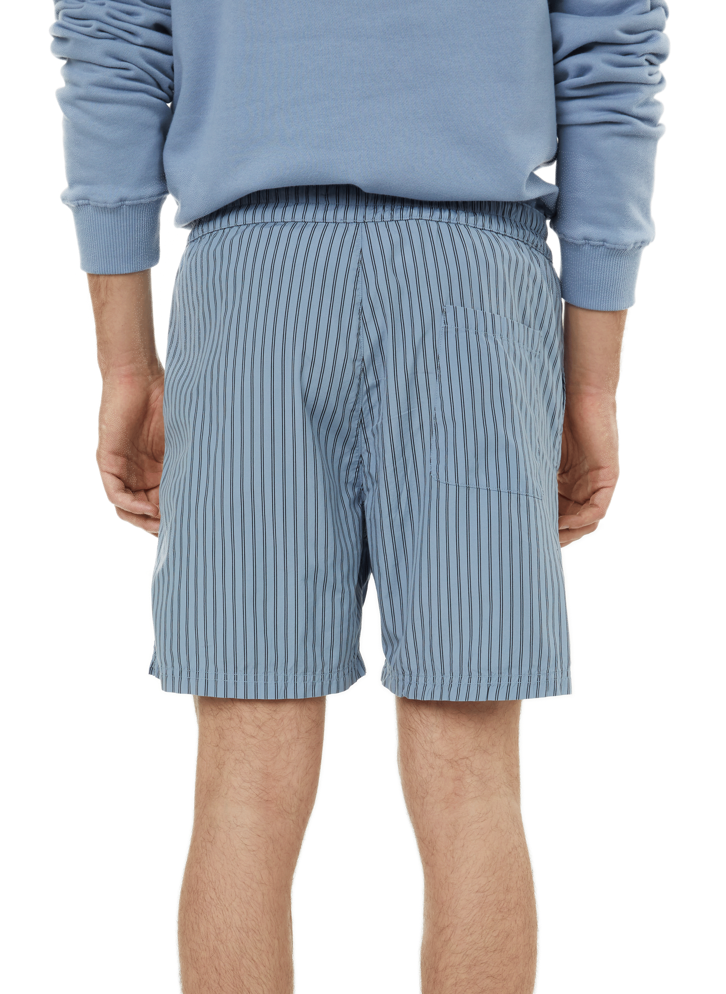 Striped cotton shorts SAISON 1865 Green