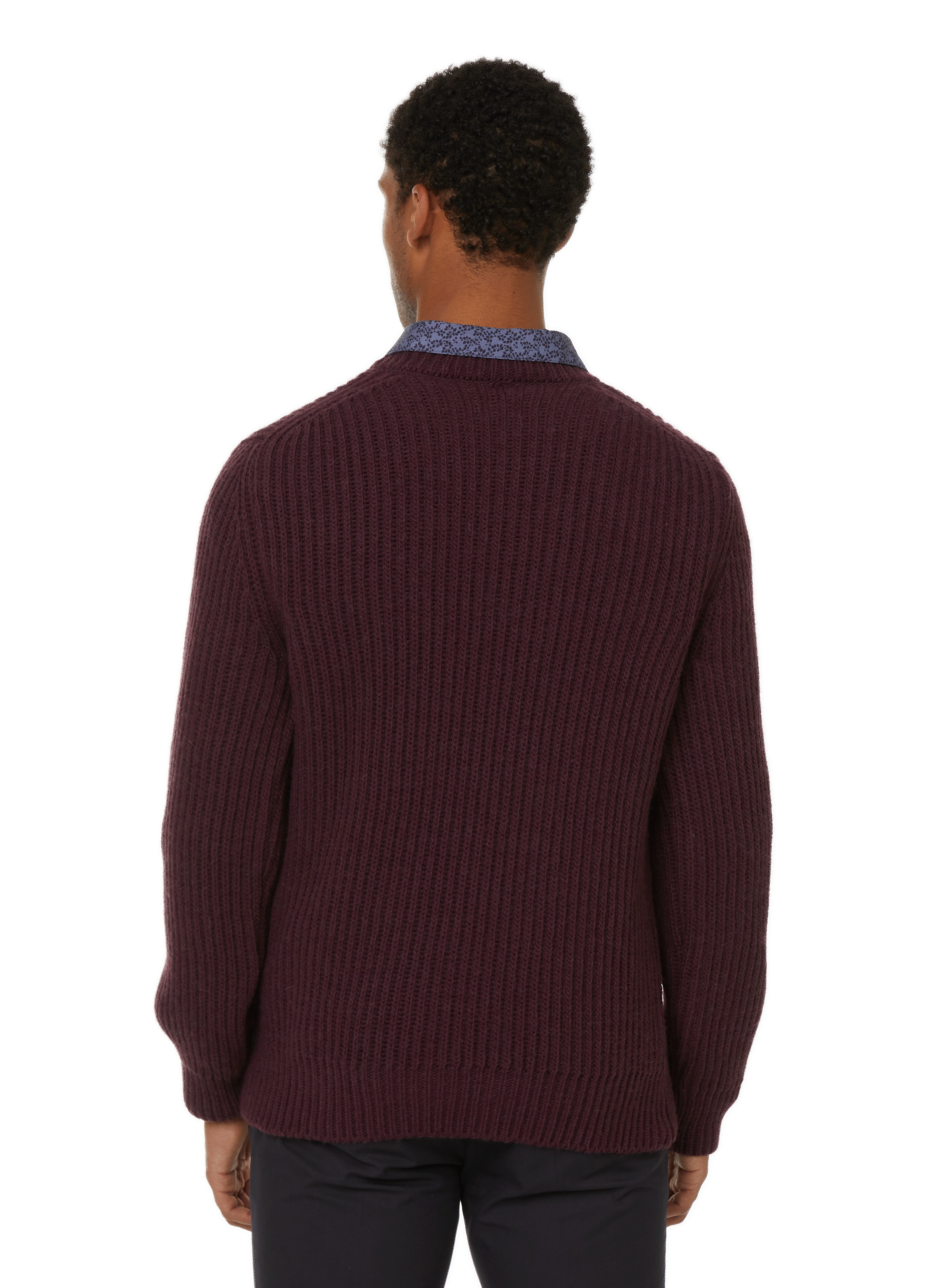 Pull en maille en laine mélangé AU PRINTEMPS PARIS Rouge