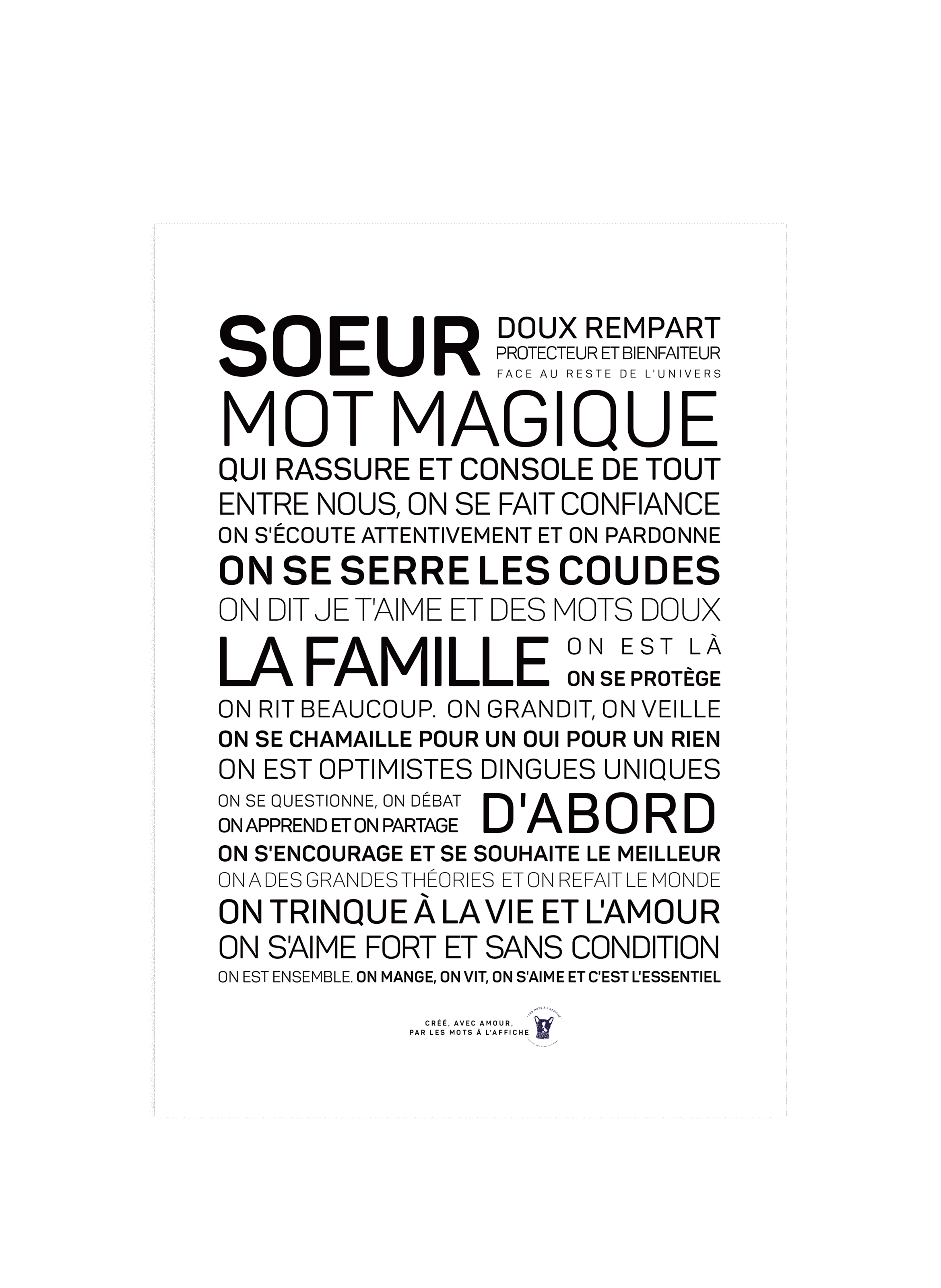 Affiche Soeur