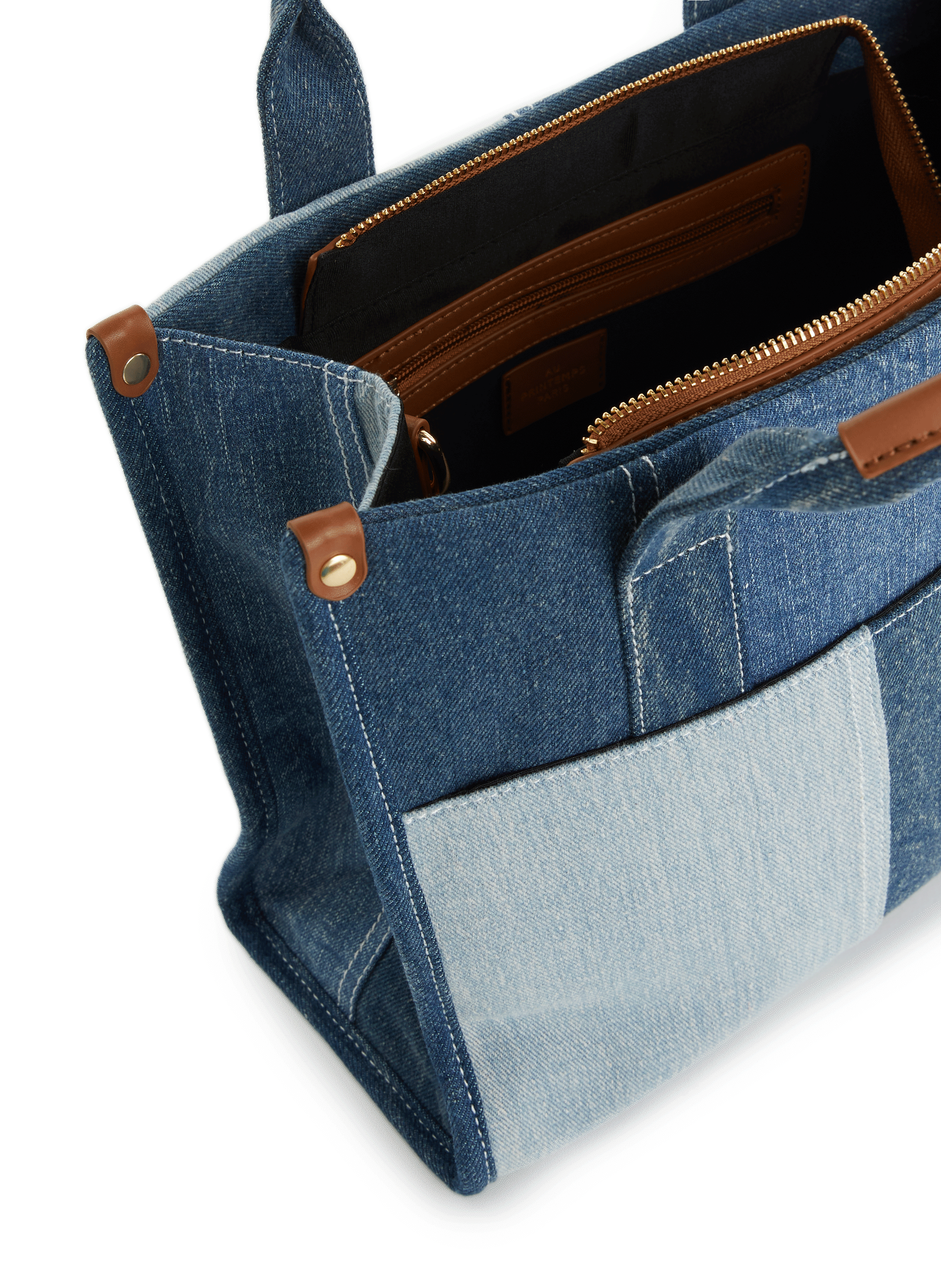 Denim handbag AU PRINTEMPS PARIS Blue