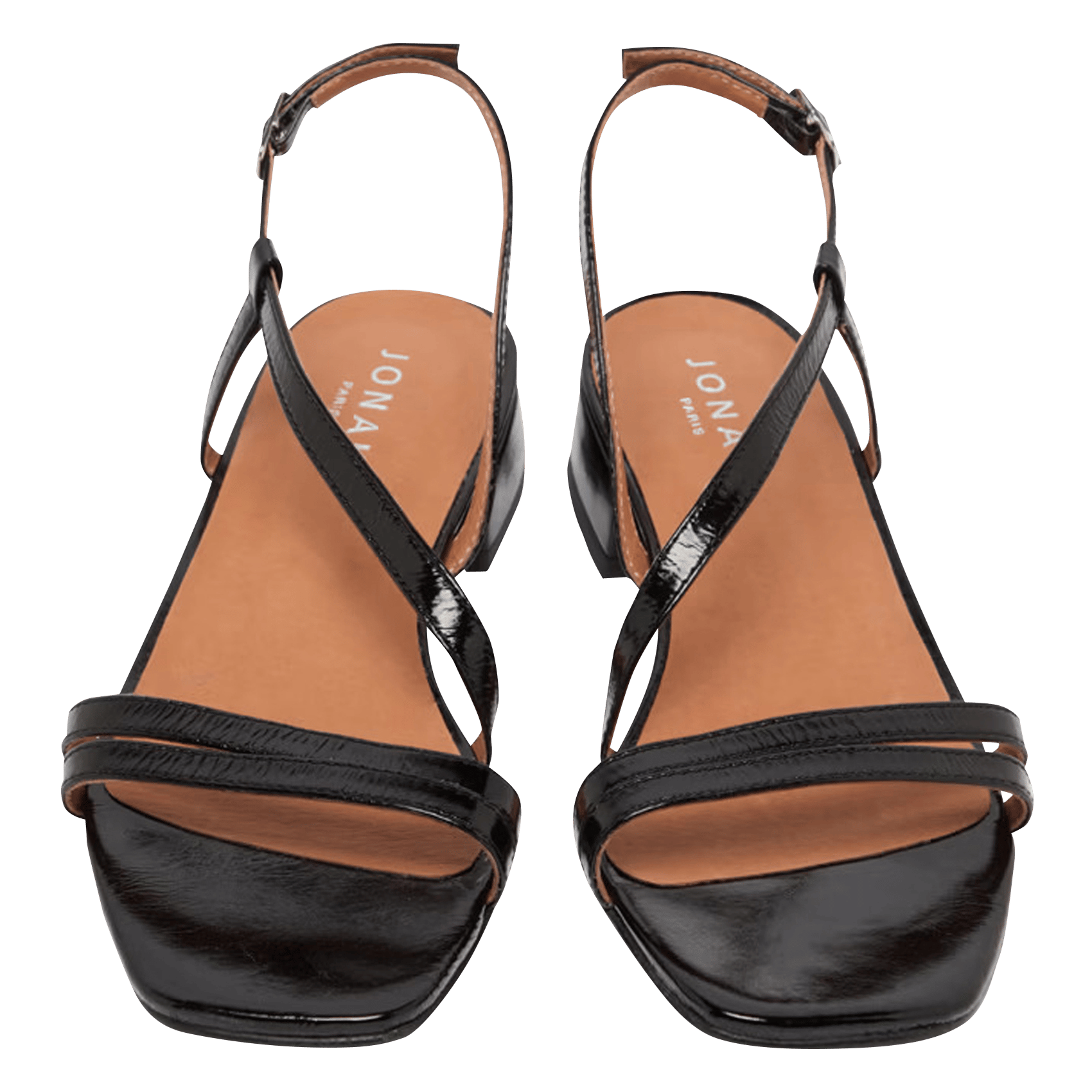 Sandales à talons en cuir anaya JONAK Noir