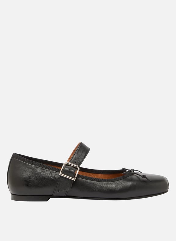 Ballerines en cuir dominante Noir by JONAK JONAK Ballerines en cuir dominante Noir