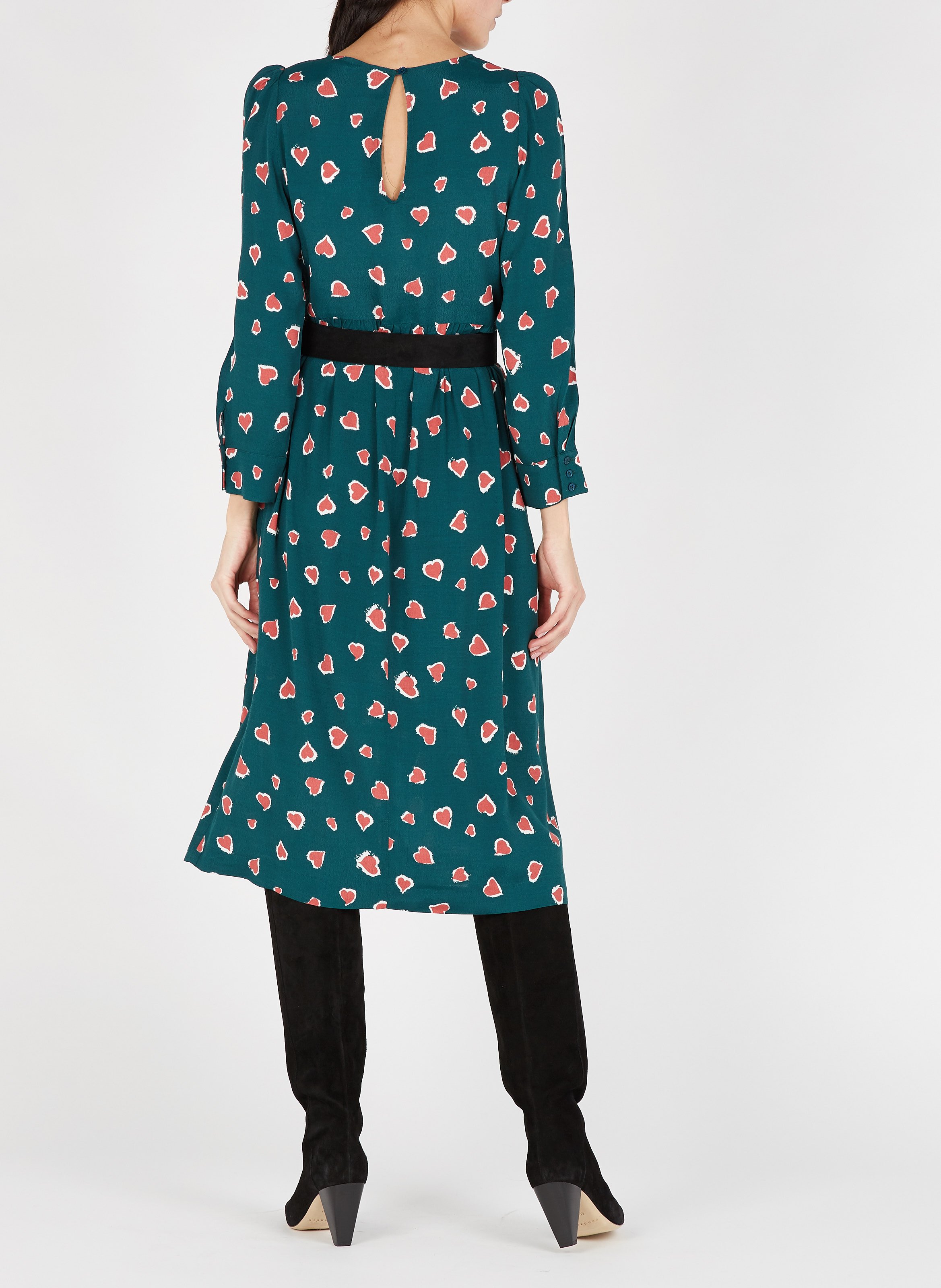 Ceinture à boucle en cuir betty BA&SH Noir