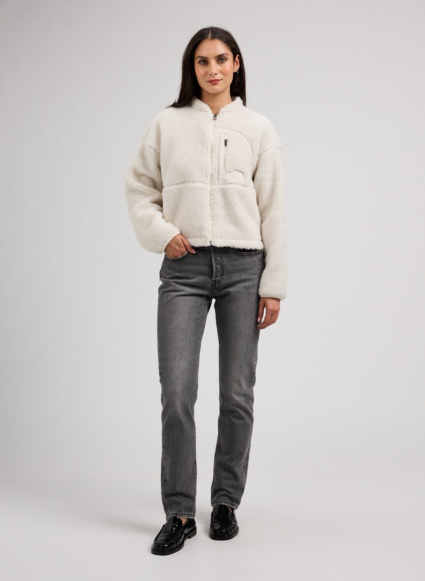 Short sherpa jacket THE NORTH FACE White