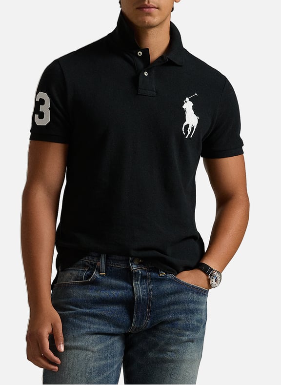 Extra slim fit cotton polo Black by POLO RALPH LAUREN POLO RALPH LAUREN Extra slim fit cotton polo Black