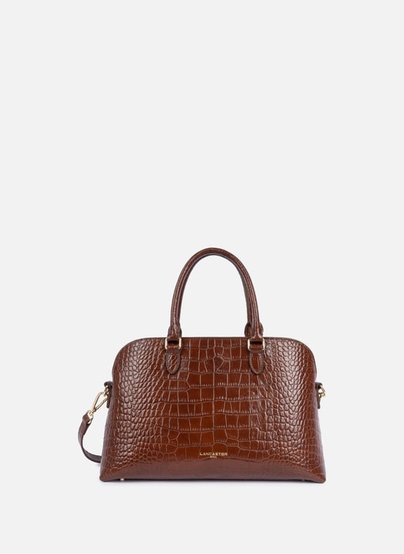 Grand sac demi lune - exo Marron by LANCASTER LANCASTER Grand sac demi lune - exo Marron