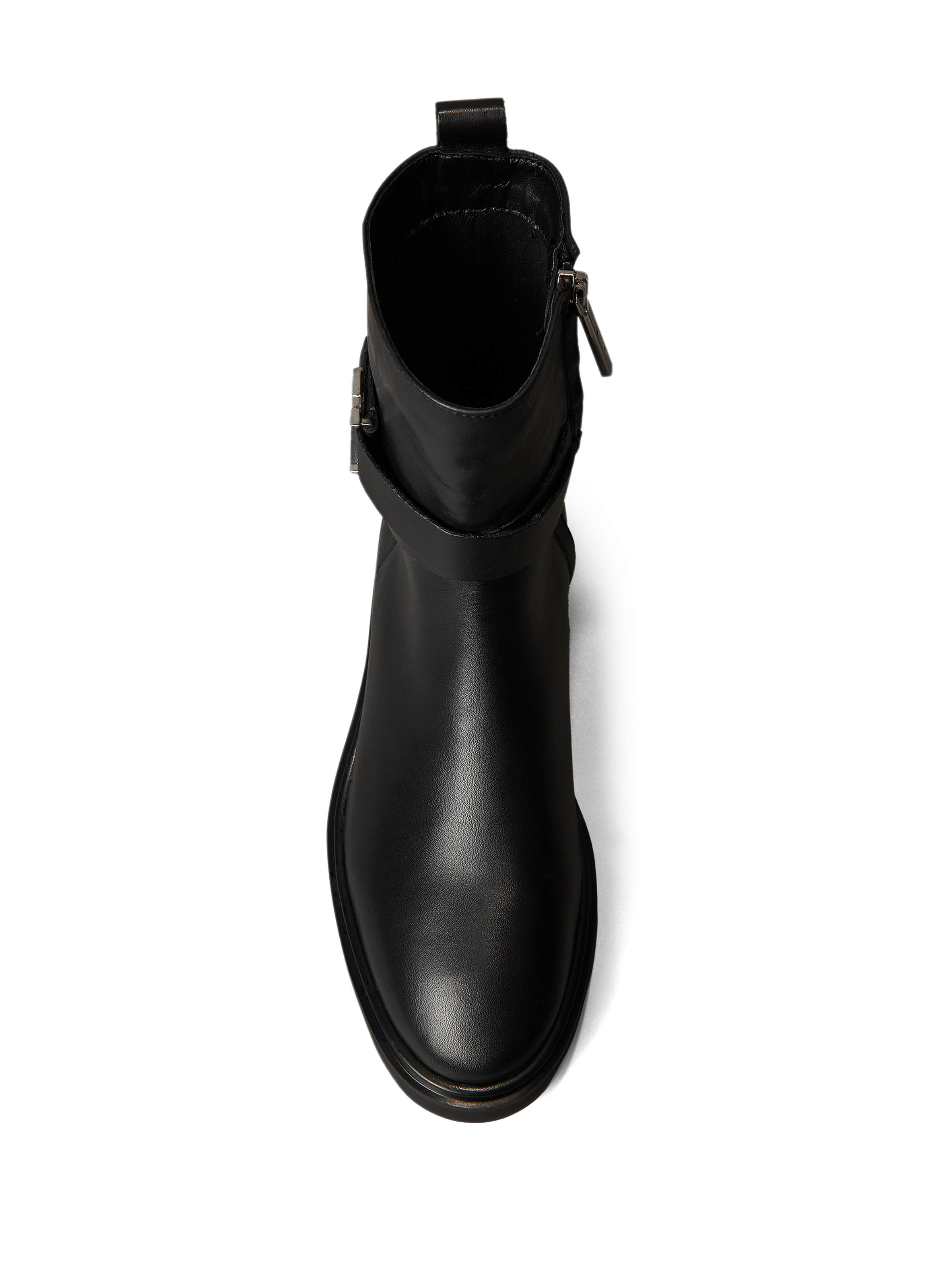 Bottines zippées en cuir CALVIN KLEIN Noir