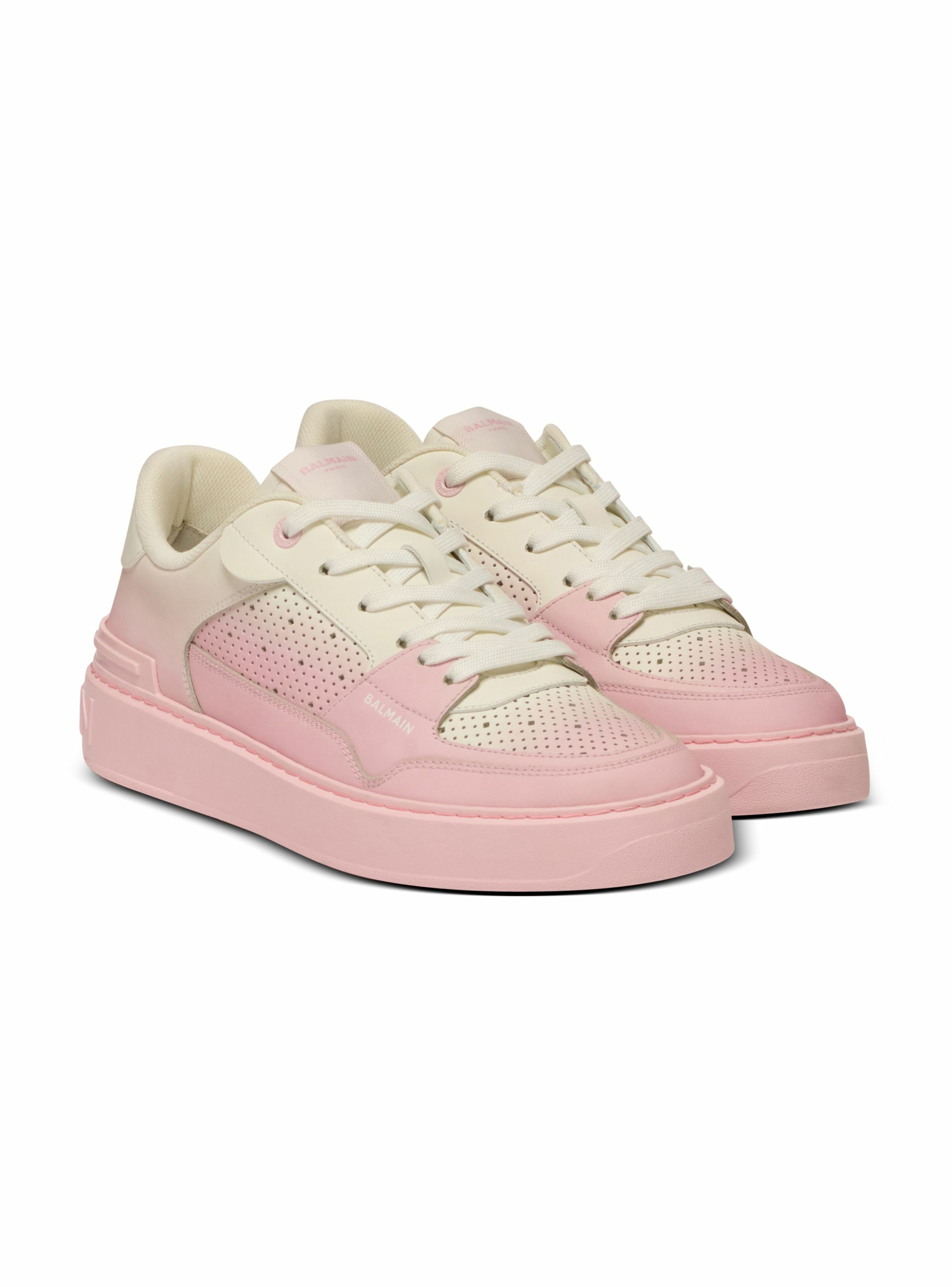 Baskets b-court flip en cuir BALMAIN Rose