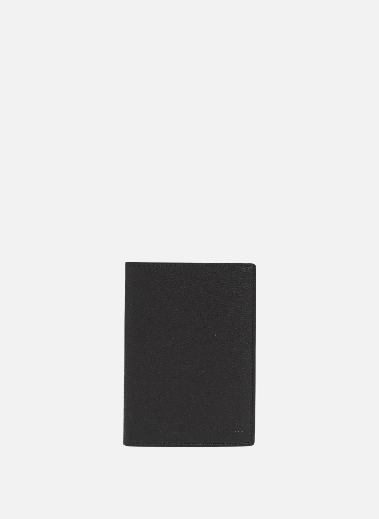 Grand portefeuille vertical zippé 2 volets charles en cuir grainé LE TANNEUR Noir