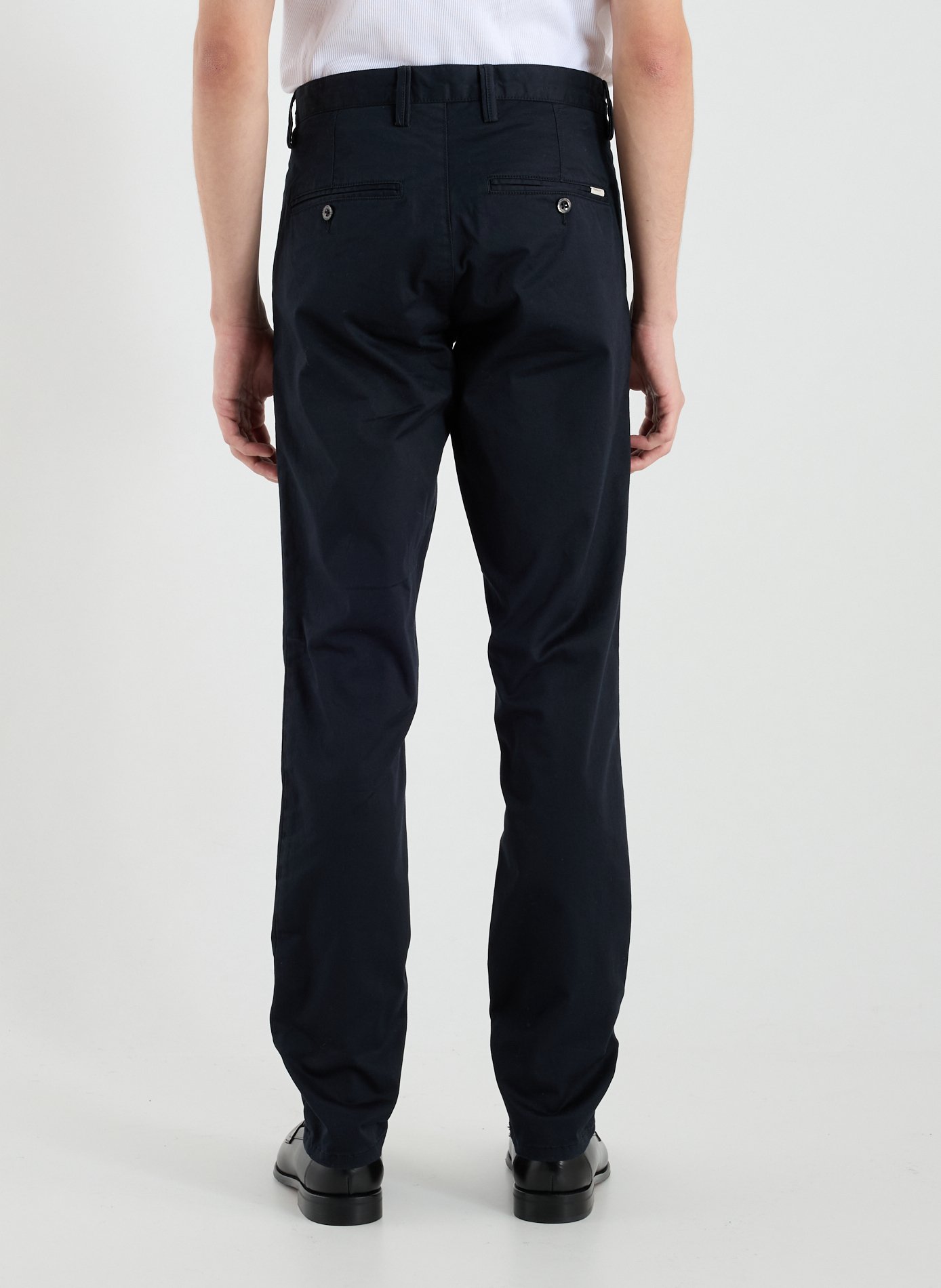 Cotton and linen chino trousers GANT Black