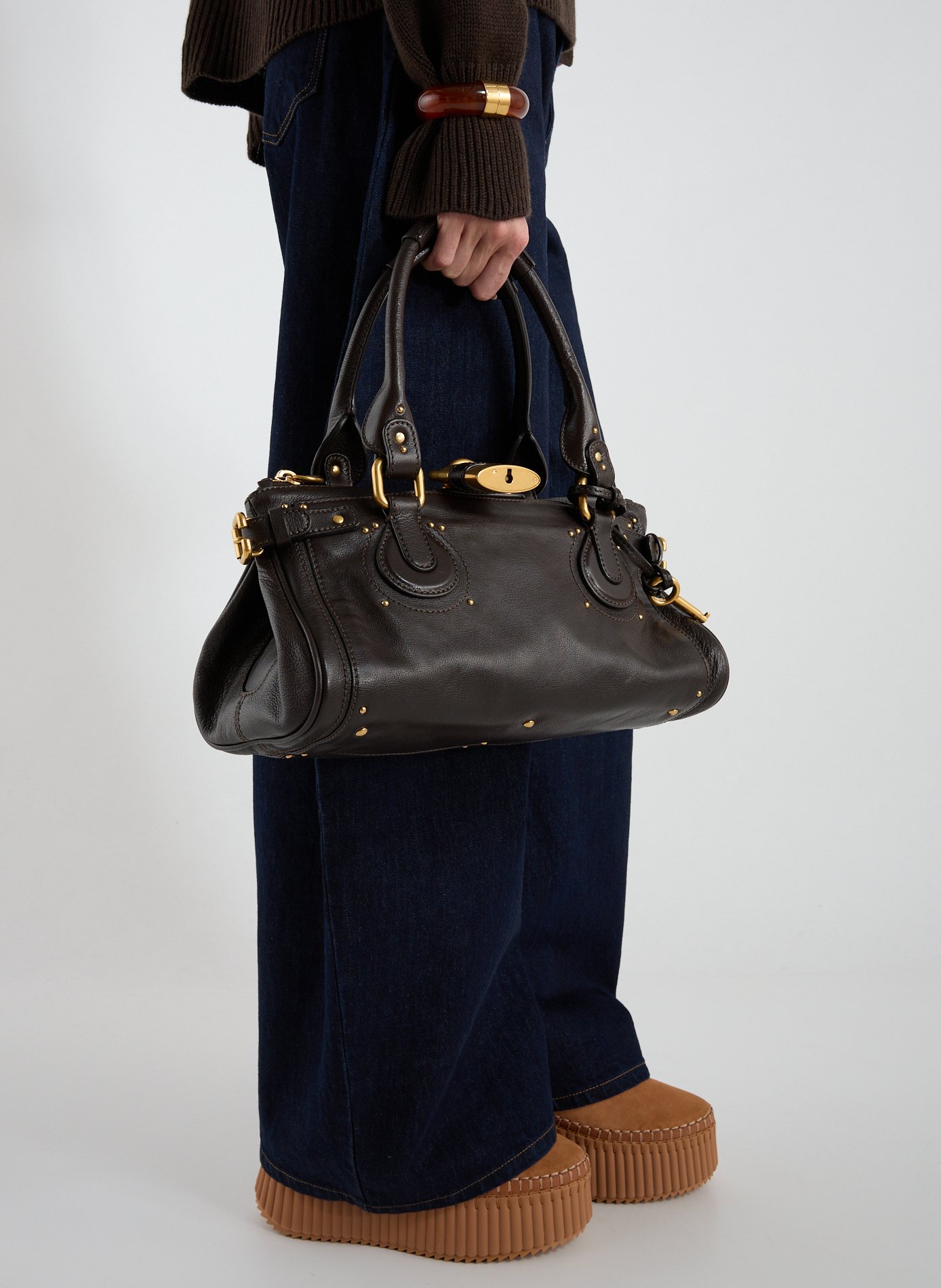 Sac à main en cuir CHLOÉ Marron