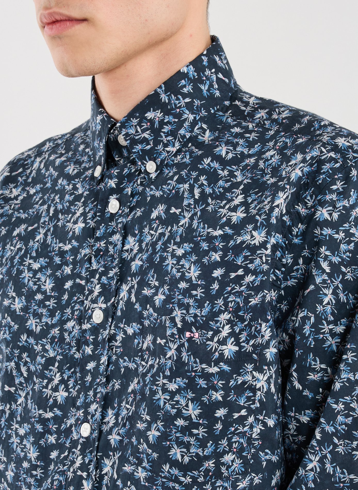 Cotton patterned shirt EDEN PARK Blue