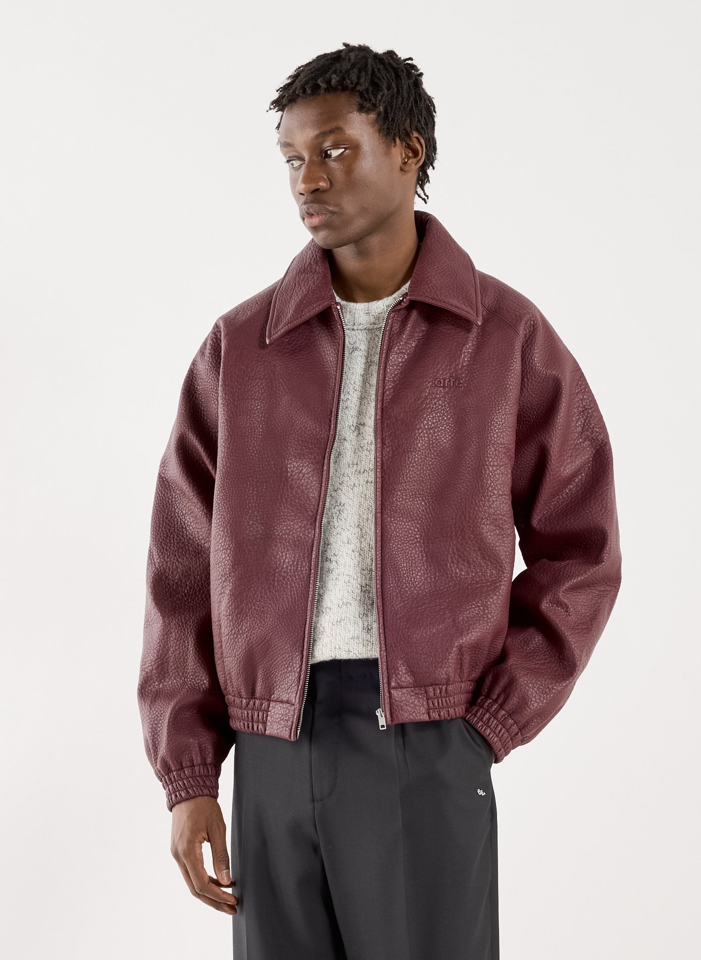 Oversized jacket with a classic collar ARTE ANTWERP Red