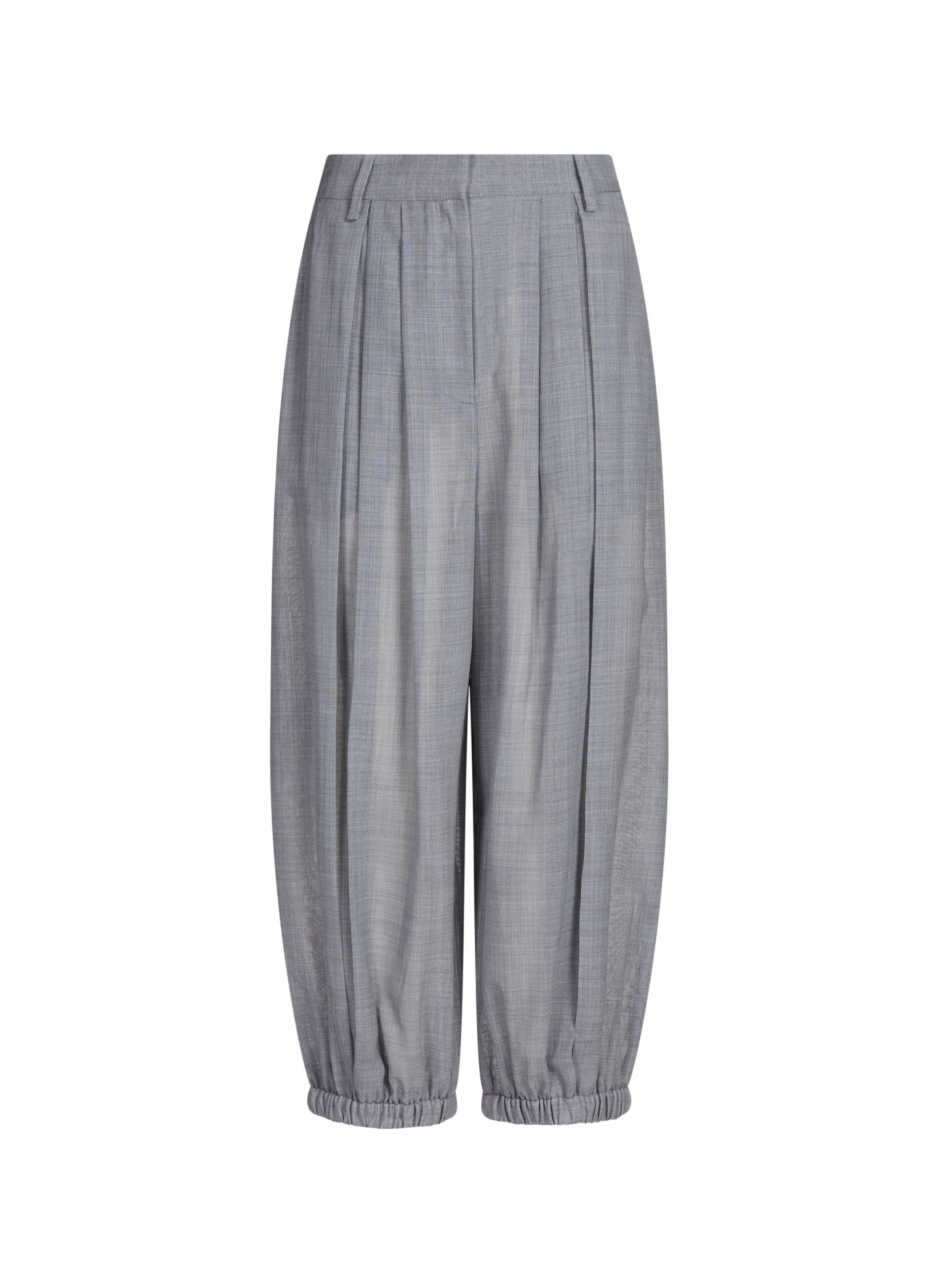 TIBI Pantalon ballon en laine mélangée Gris