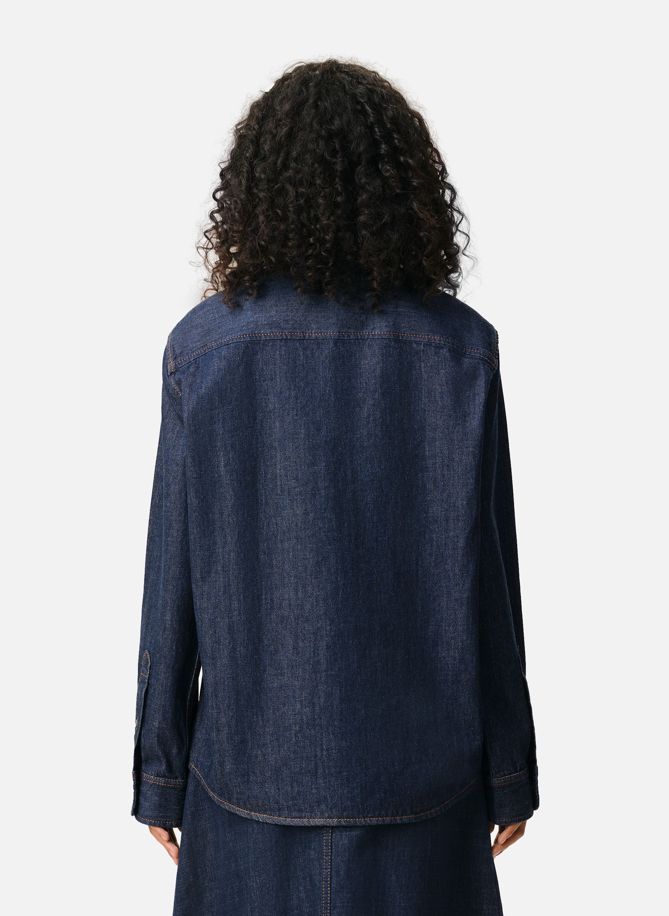 Chemise denim ami de coeur unisexe en coton AMI PARIS Bleu