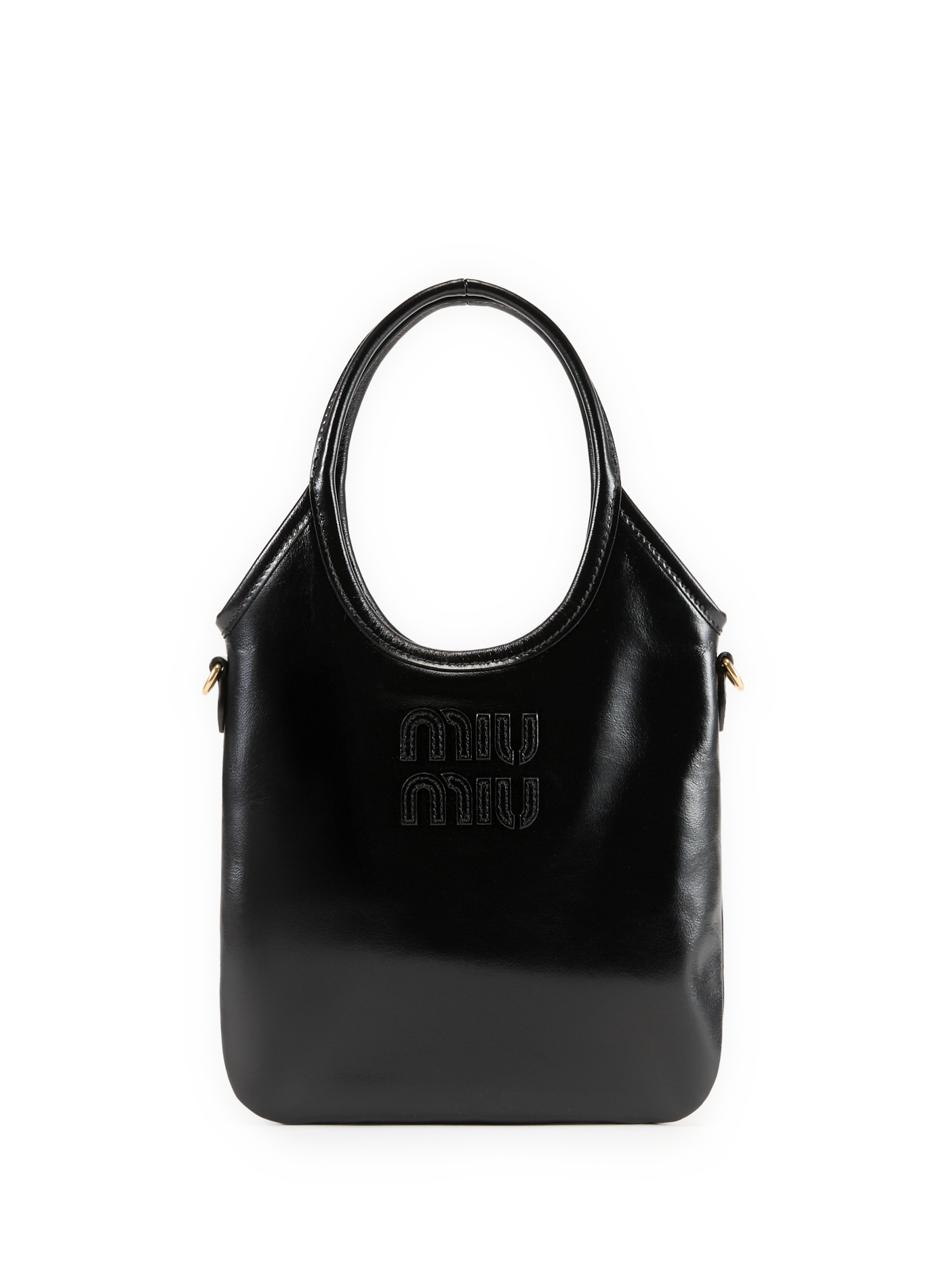 MIU MIU Sac à main en cuir Ivy  Noir