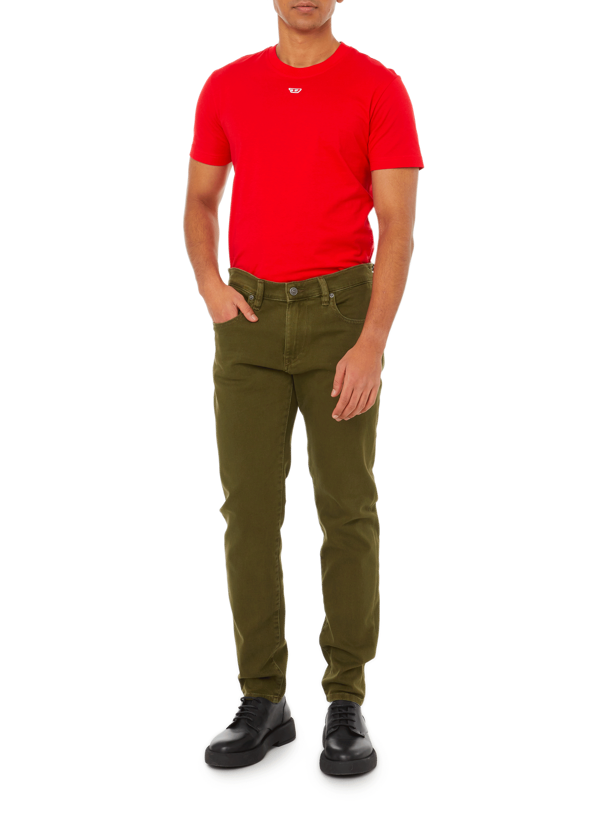 Stretch cotton slim-fit jeans DIESEL Green