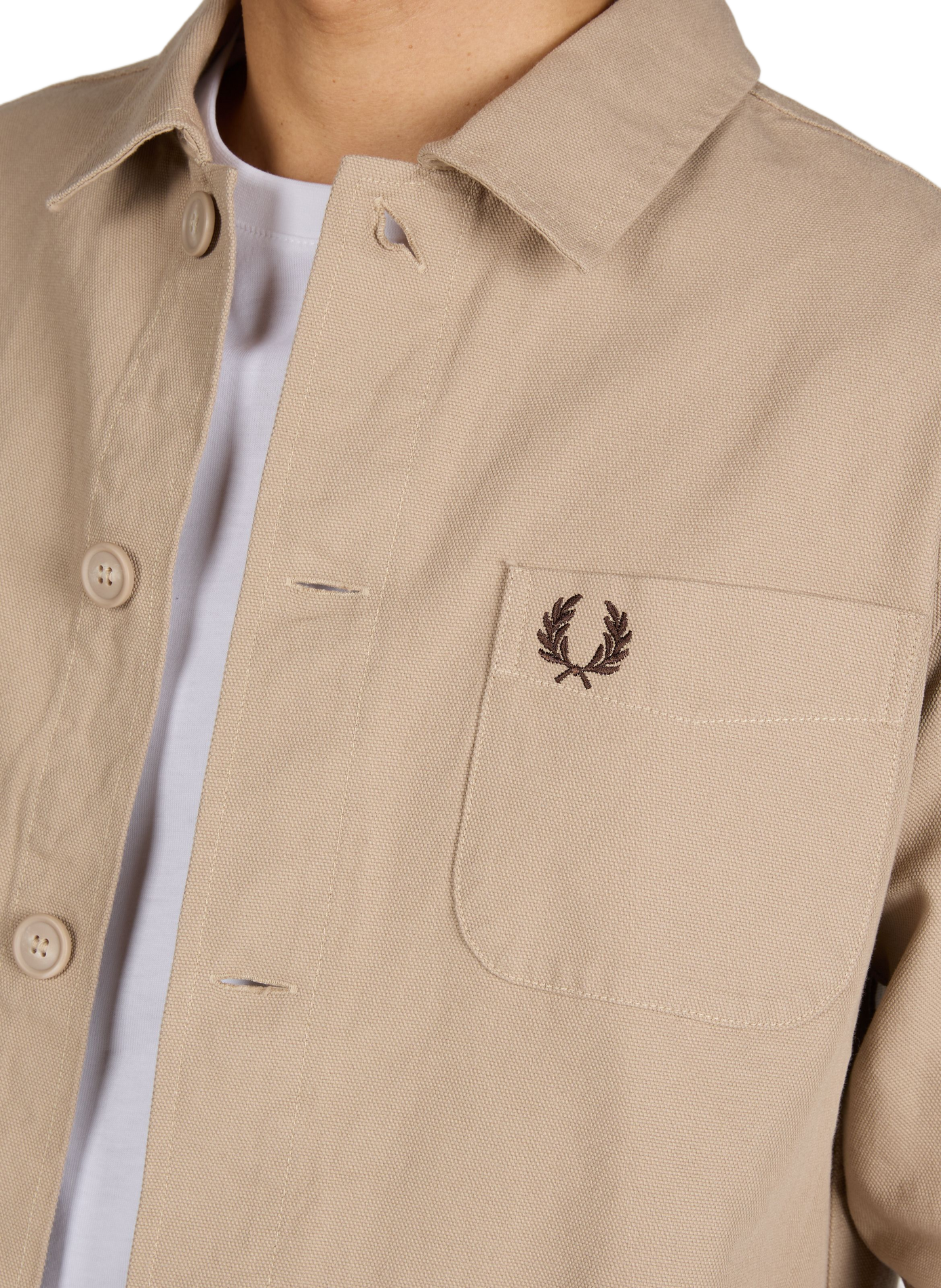 Jacket with classic cotton collar FRED PERRY Beige
