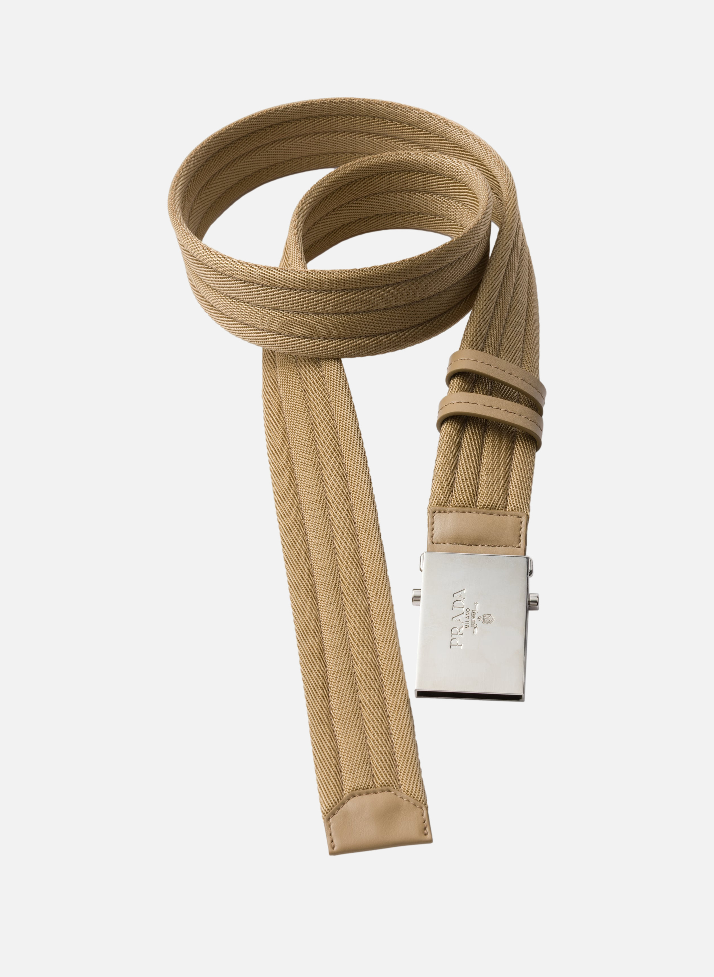 Ceinture en tissu PRADA Marron