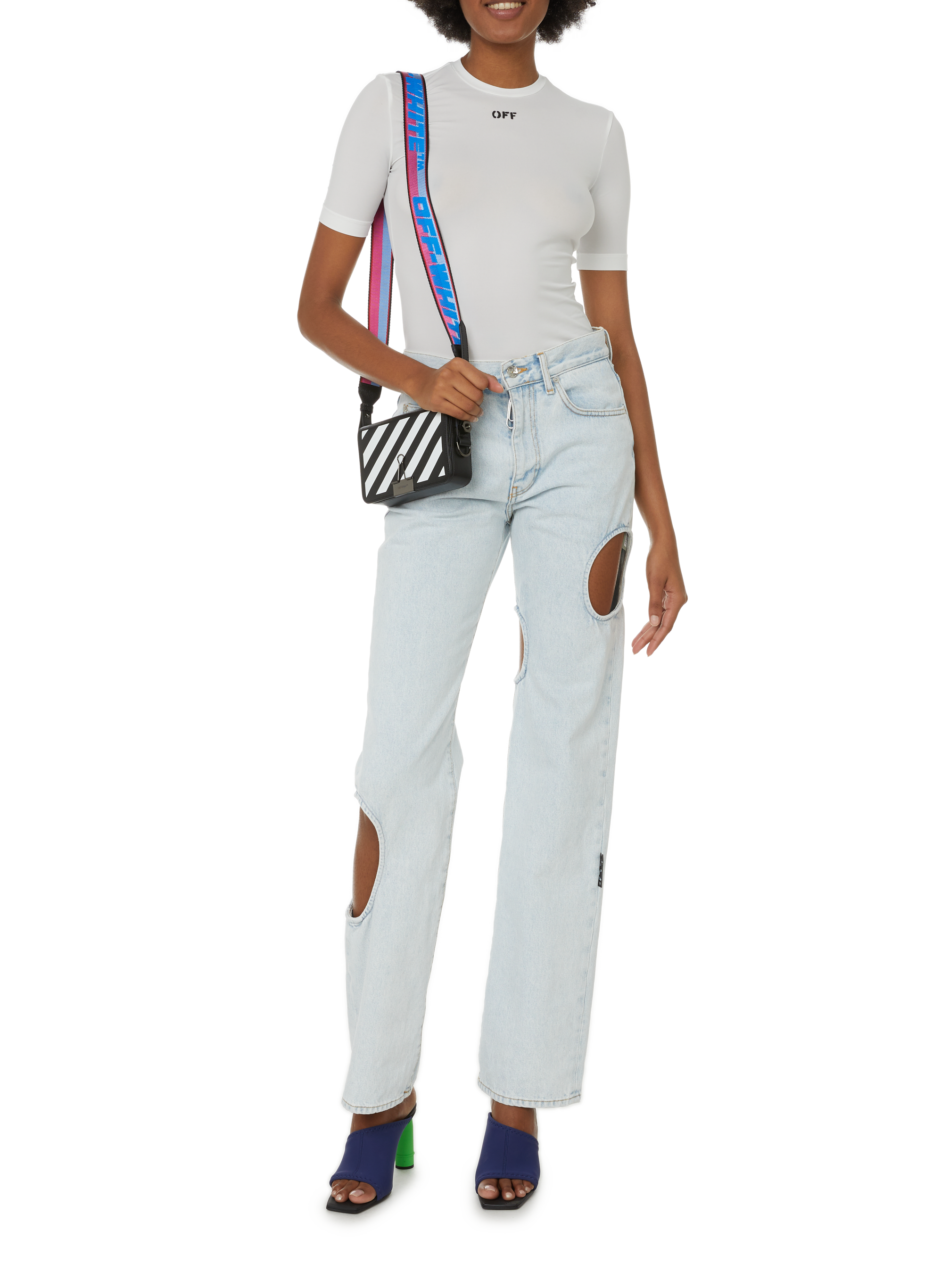 Cut-out jeans OFF-WHITE Blue