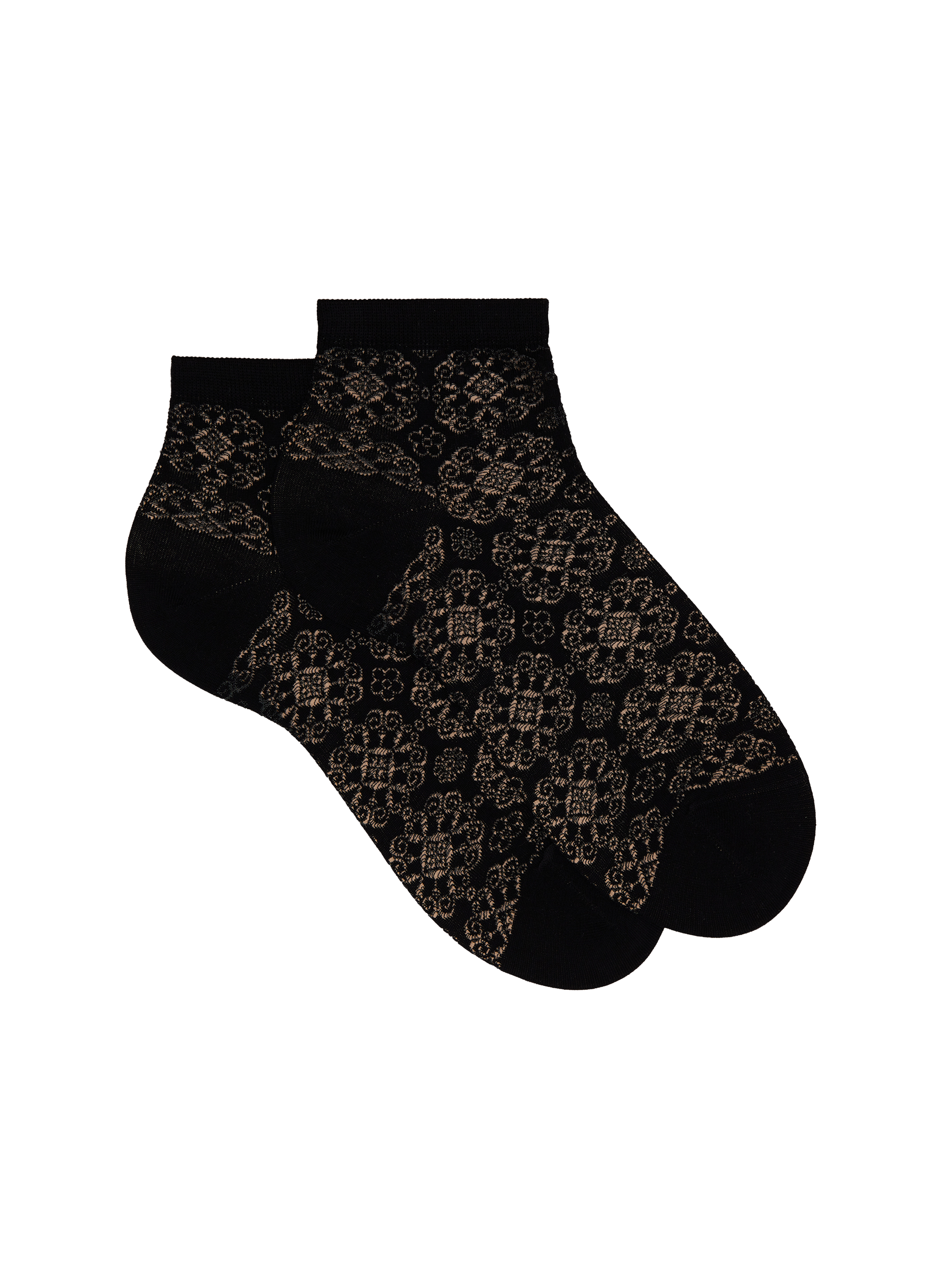 Low-cut patterned socks in blended cotton. DORÉ DORÉ Black