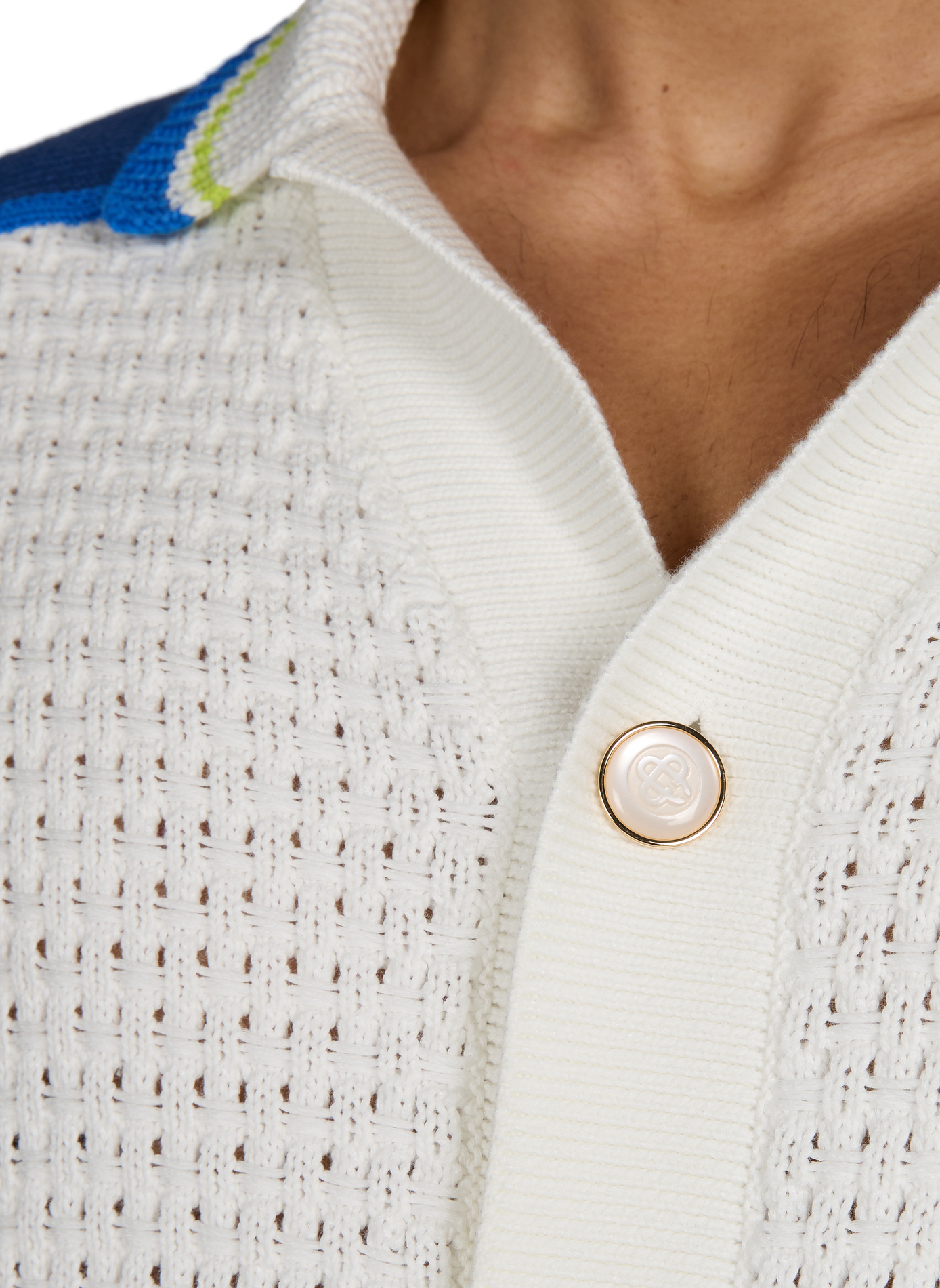 Short-sleeved knit shirt Multicolour