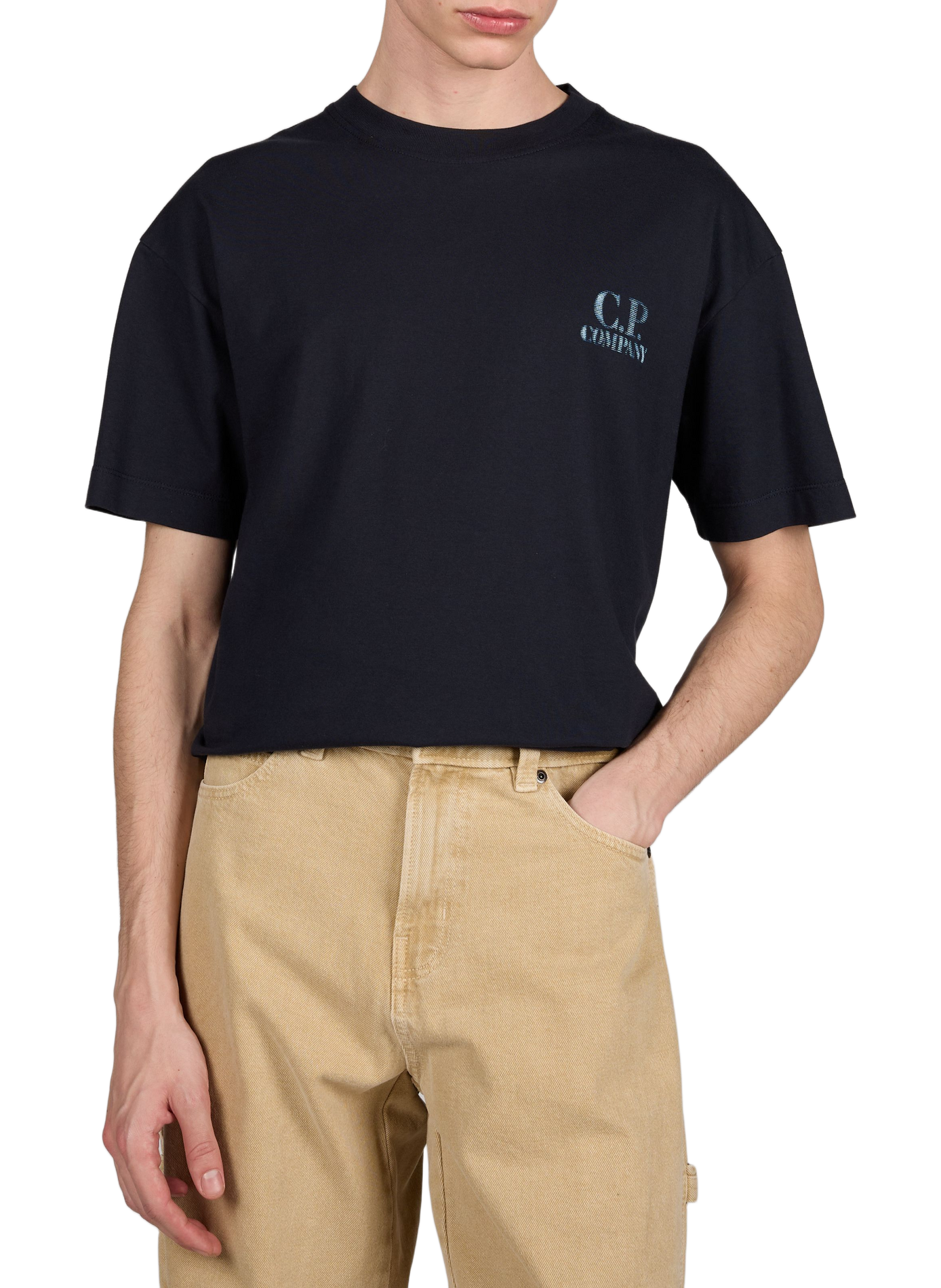 Cotton Logo T-shirt CP COMPANY Blue