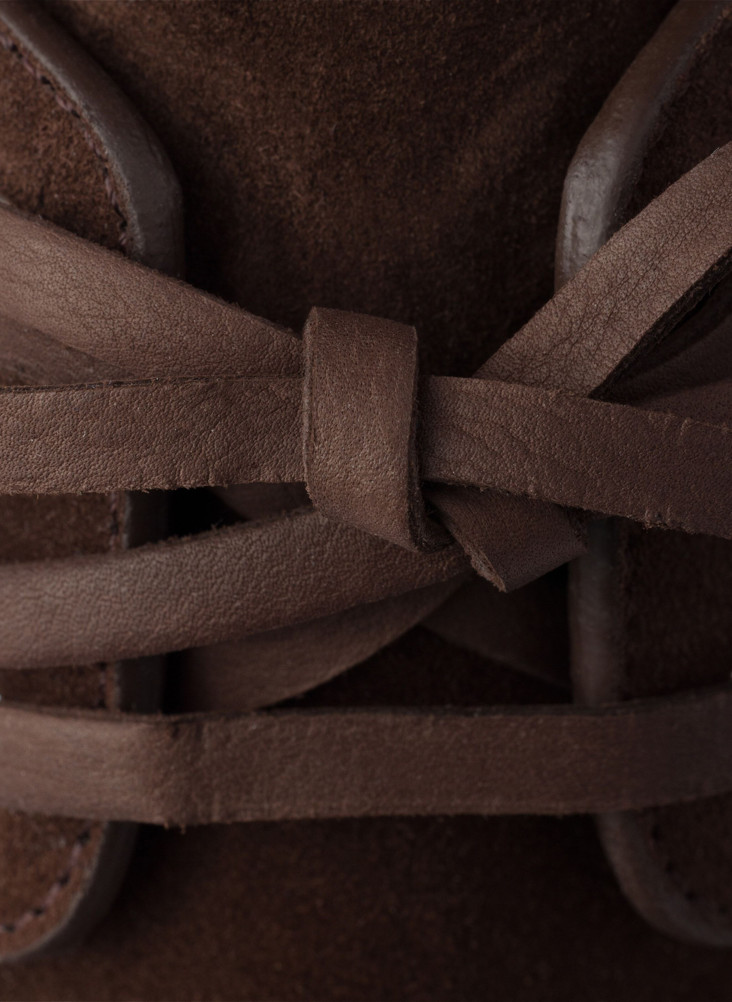 Souliers bateau en veau velours avec lacets PRADA Marron