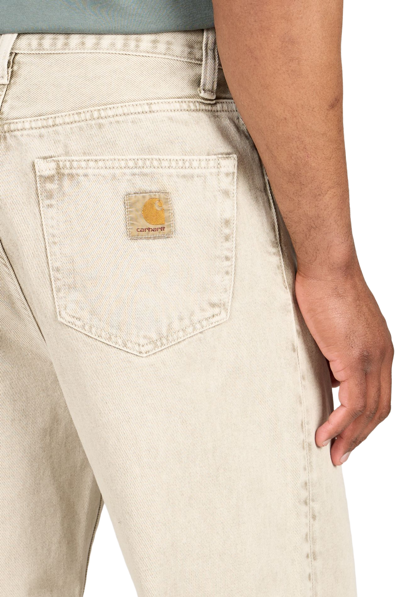 Rechte jeans van katoen. CARHARTT WIP Groen