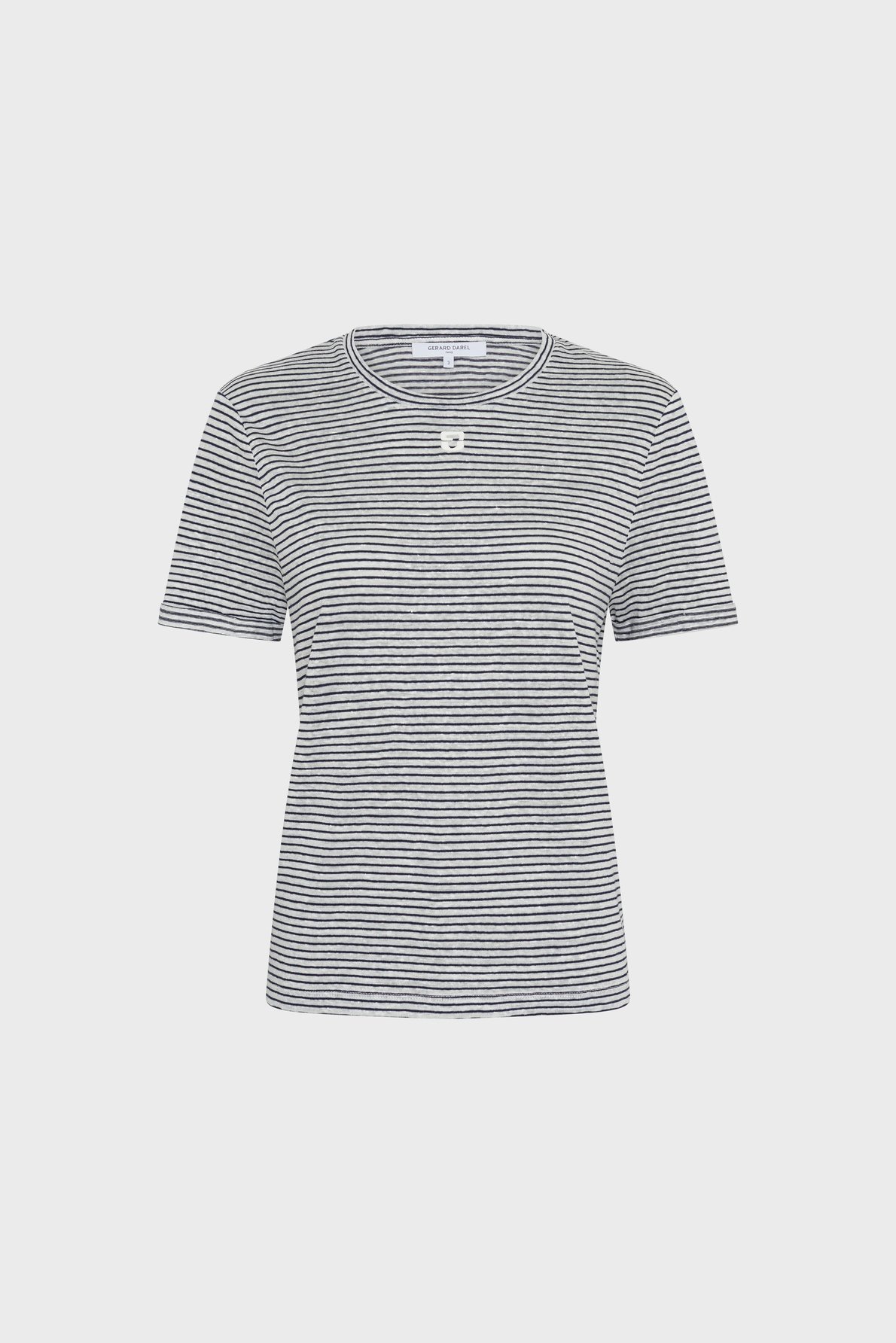 T-shirt rayé en lin et coton - melva GERARD DAREL Bleu