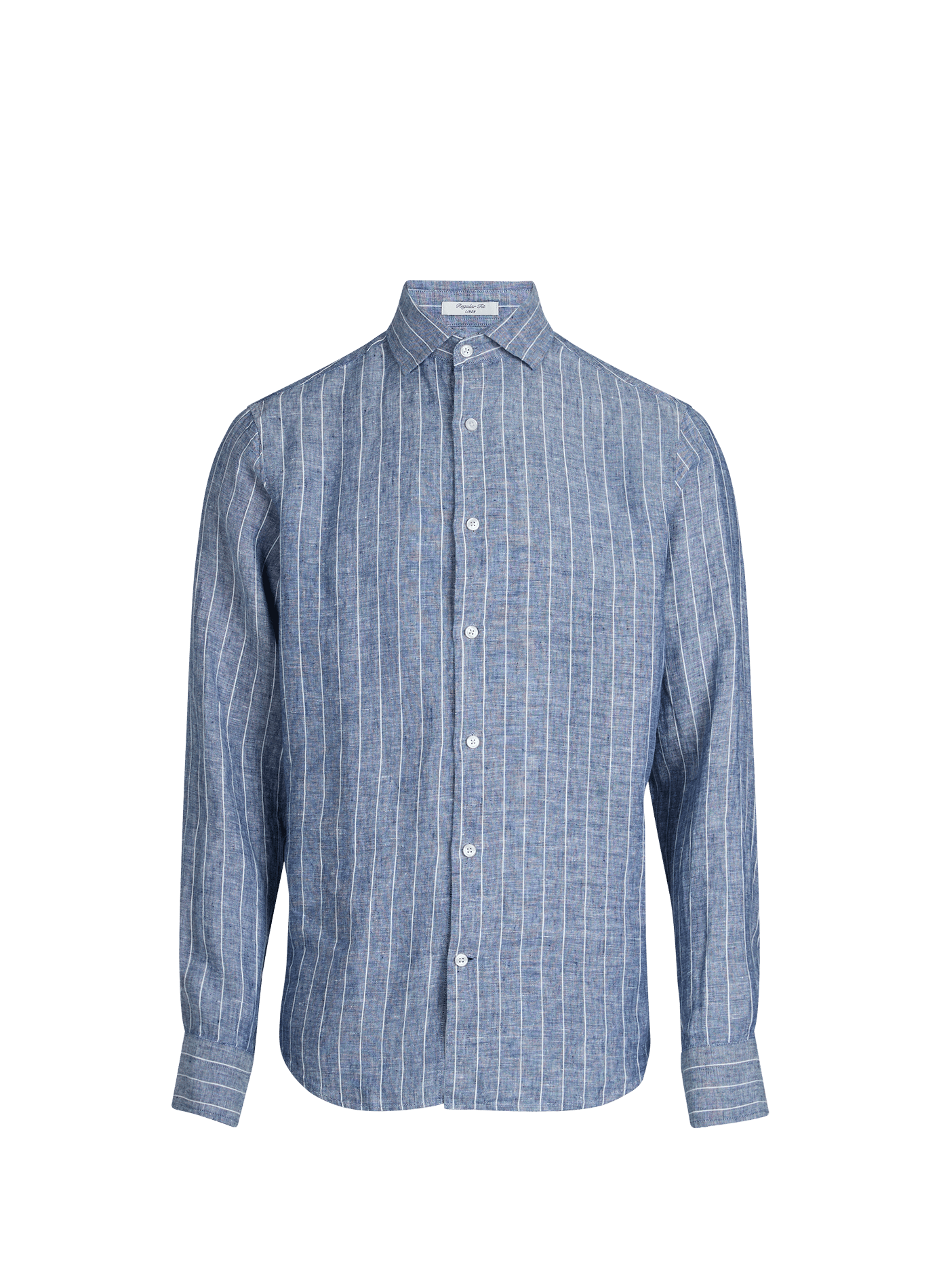 Straight linen striped shirt GANT Blue