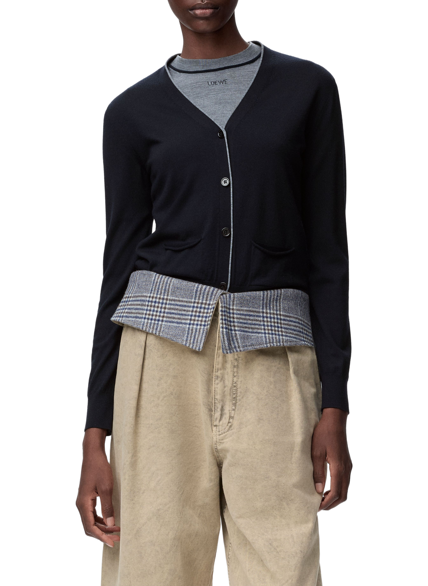 Short wool cardigan LOEWE Blue