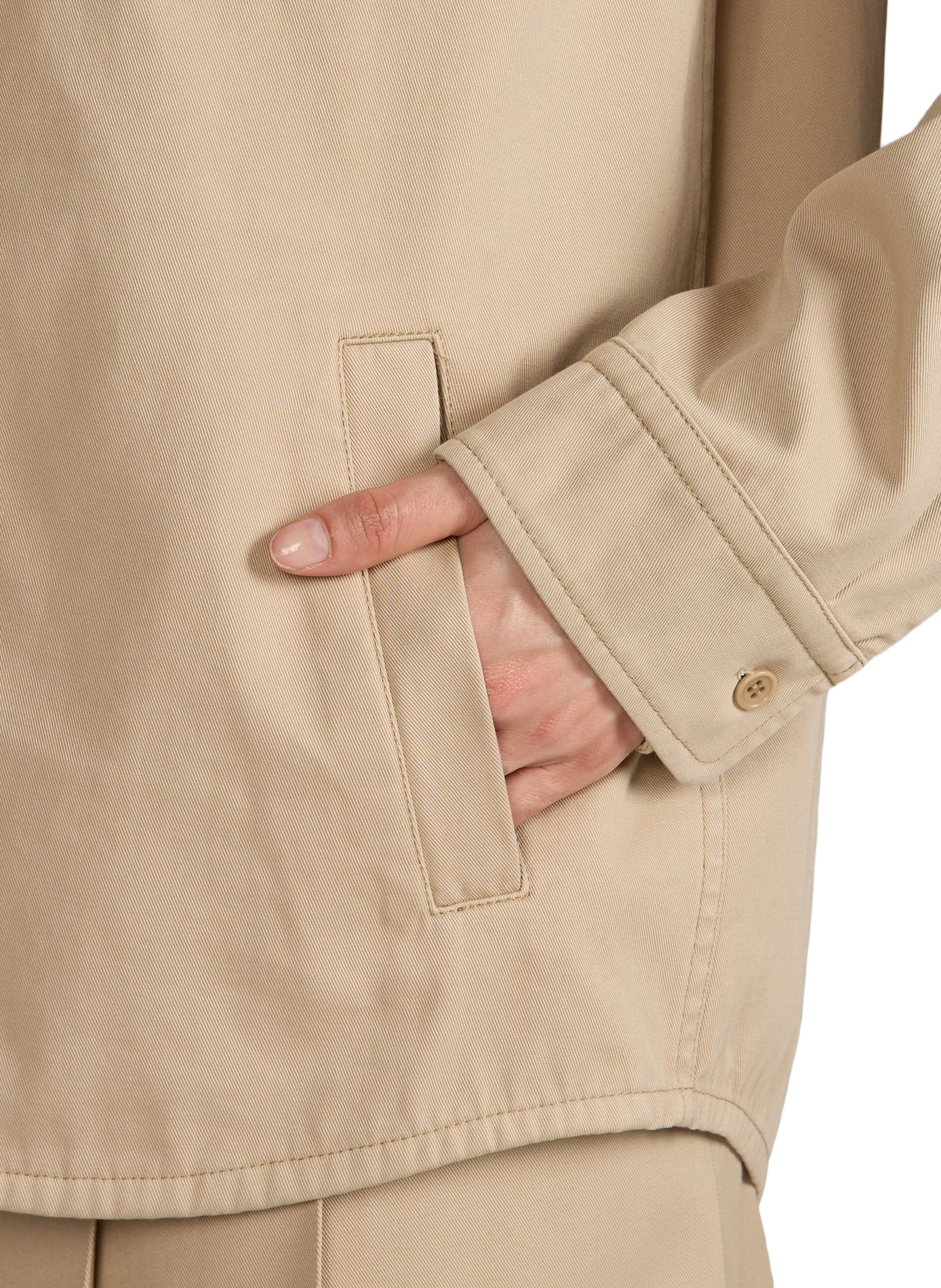 Solid color cotton overshirt A.P.C. Beige