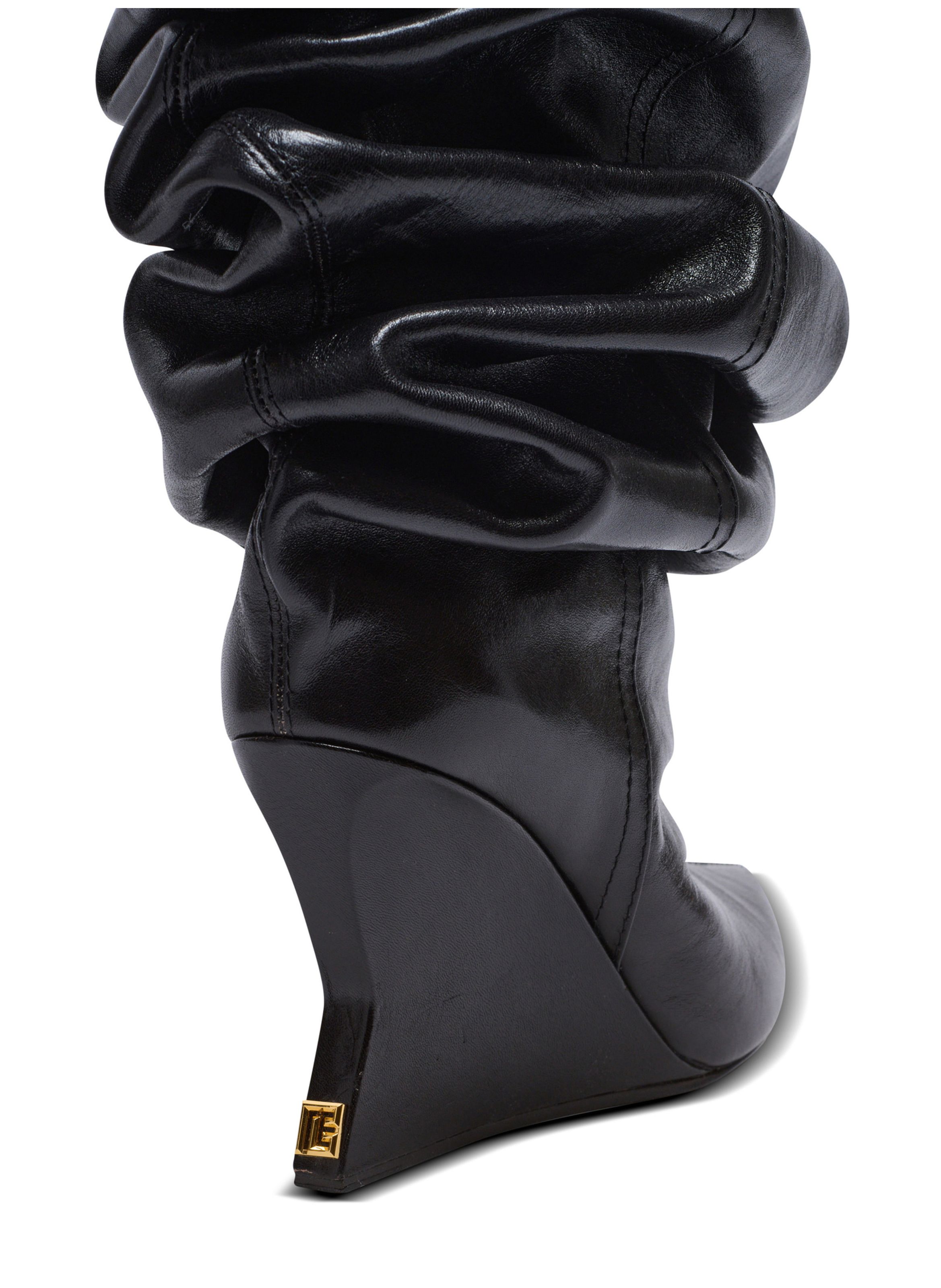 Bottes cuissardes wedge BALMAIN Noir