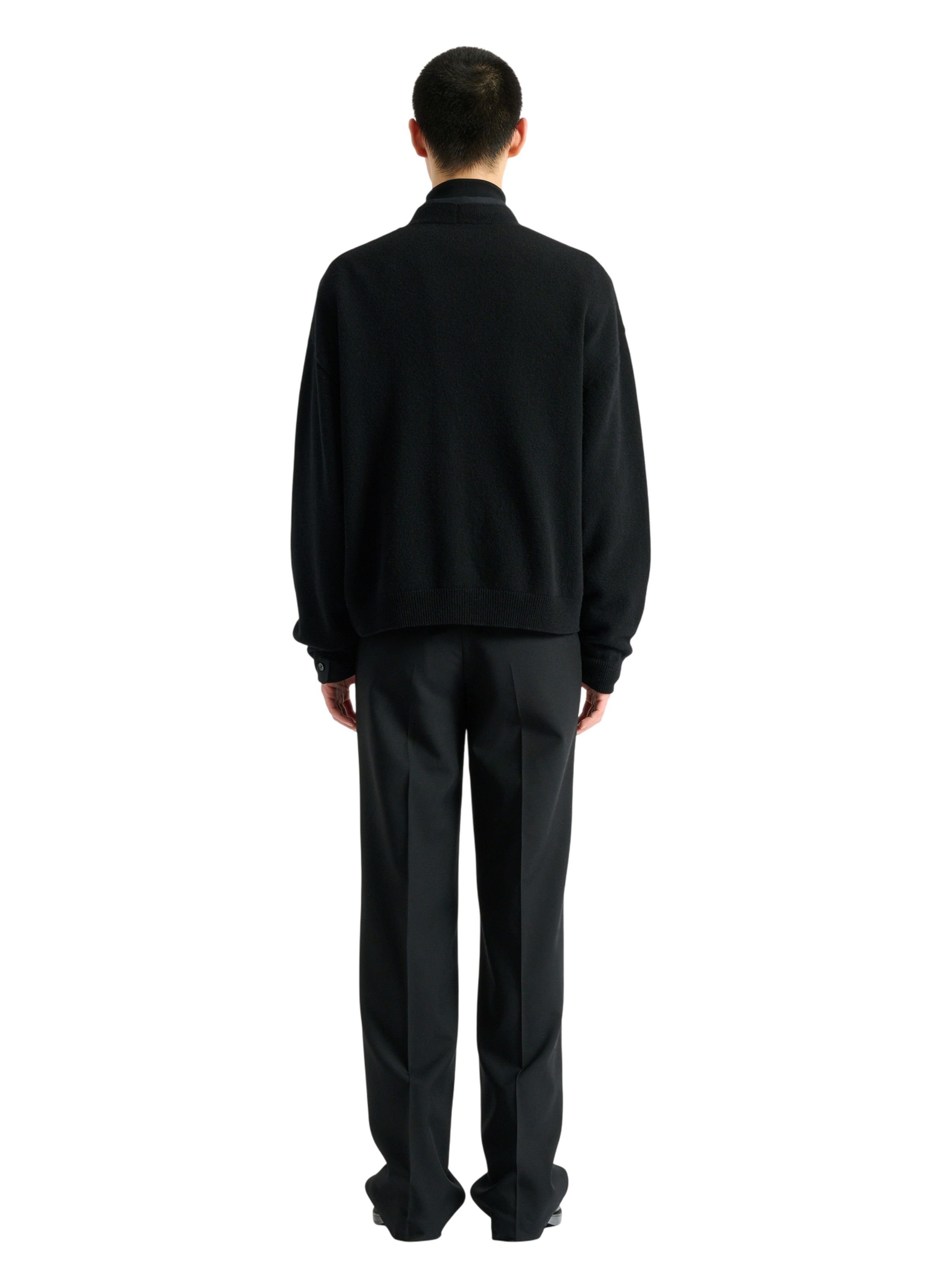 Cardigan en éco-cachemire BALMAIN Noir