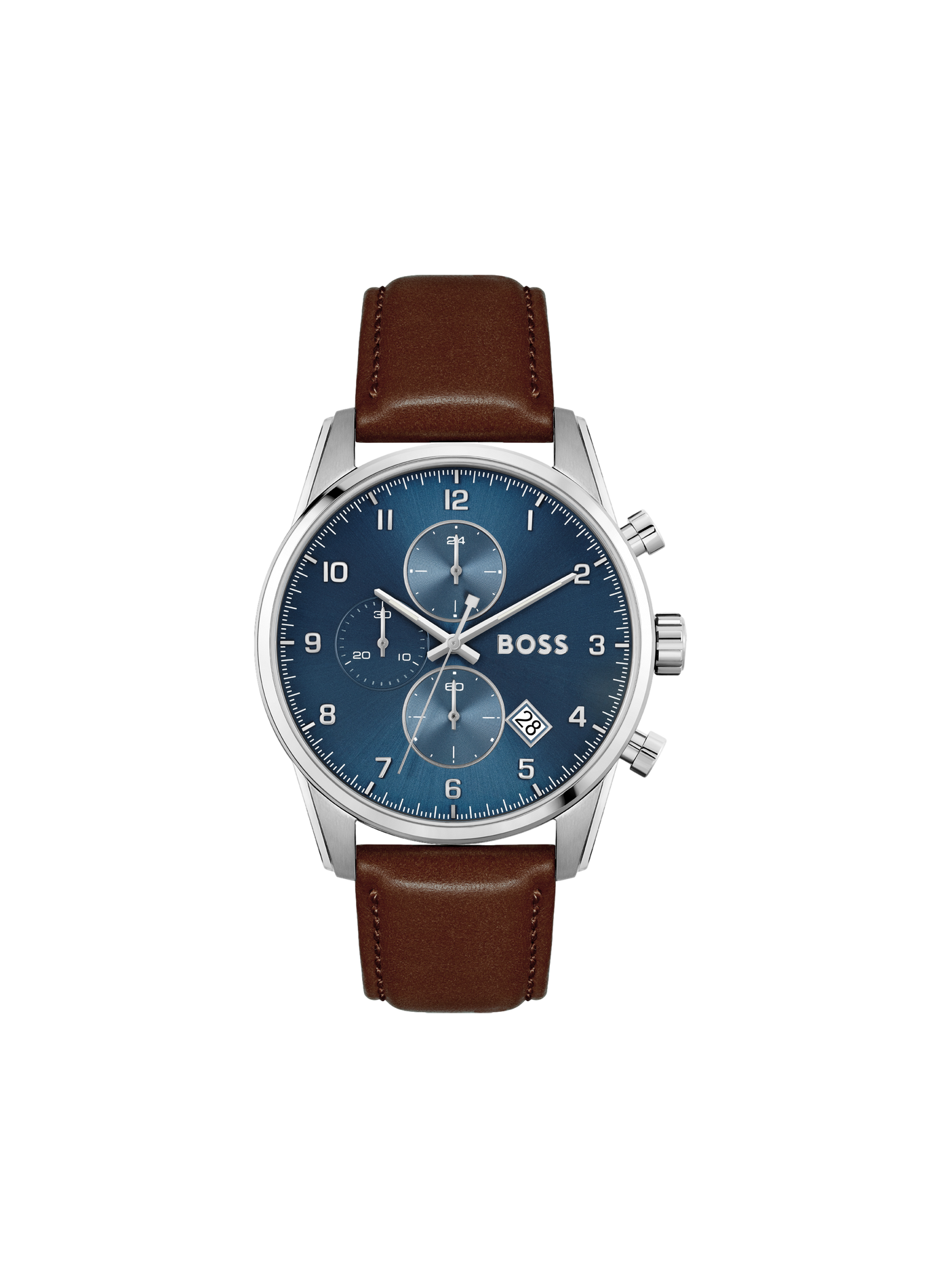 Quarz Uhr Skymaster aus Edelstahl BOSS MONTRES Blau