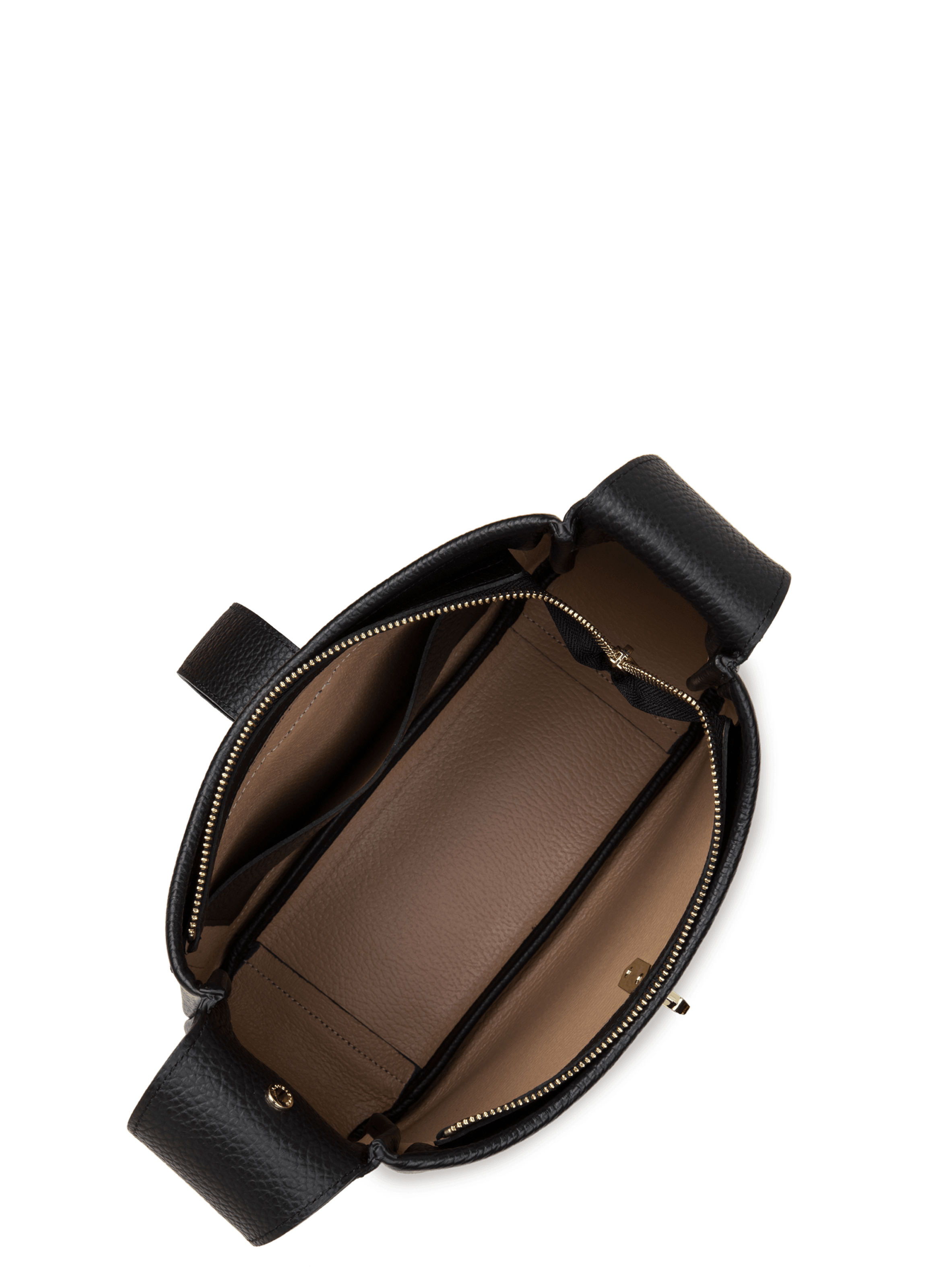 Petit sac seau - top double LANCASTER Noir