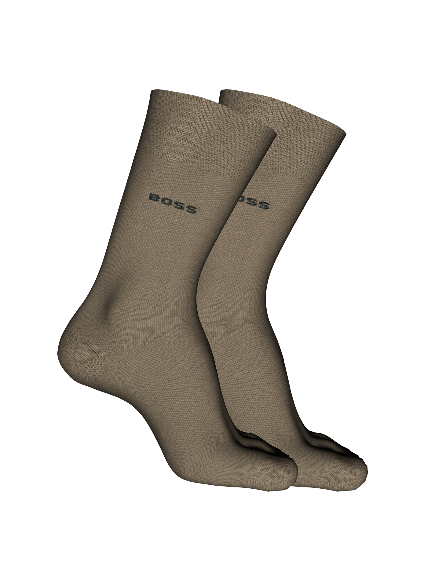 Set of 2 pairs of mid-high socks BOSS Beige