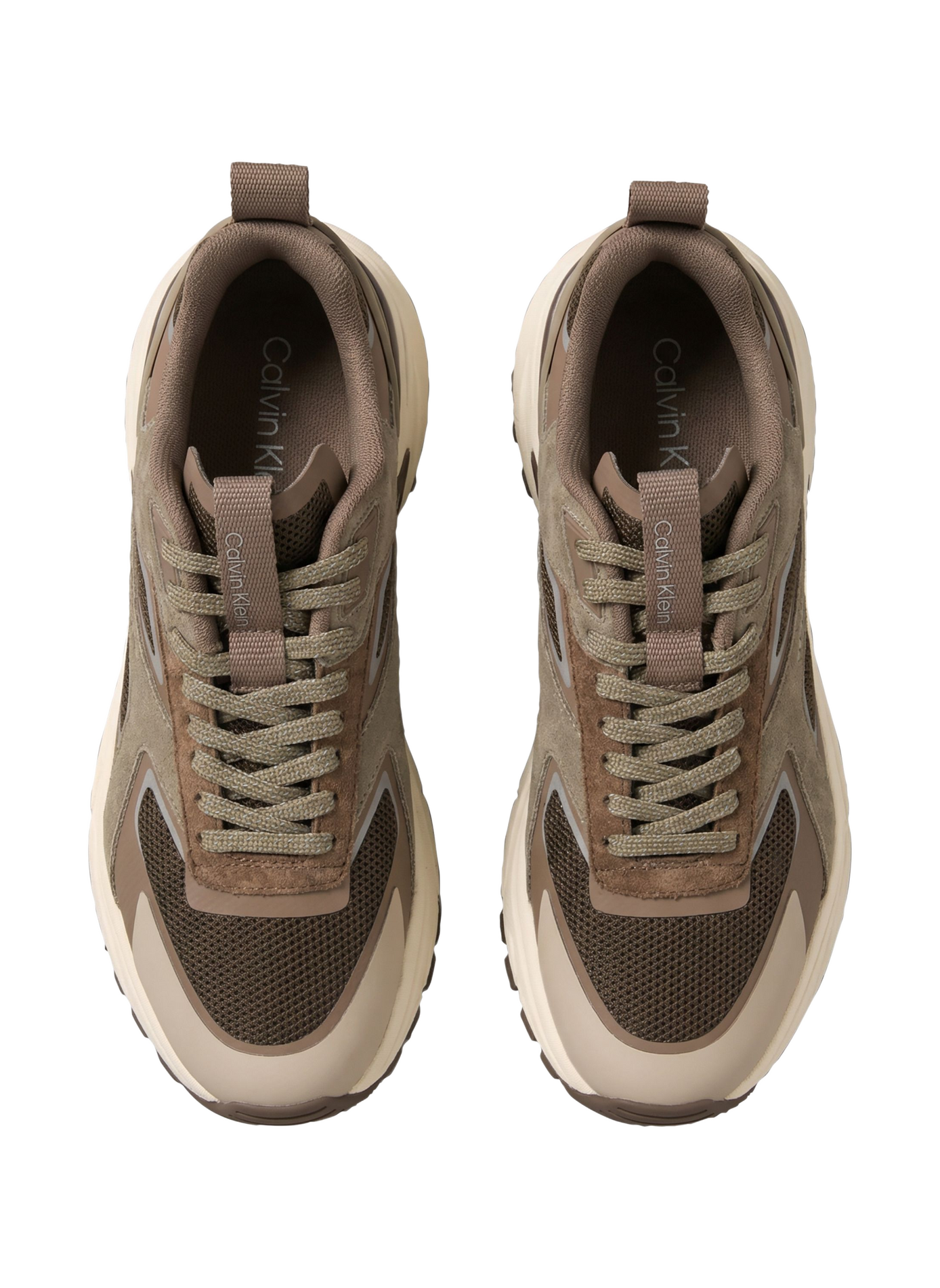Hike Runner Suede Panel Sneakers CALVIN KLEIN Brown