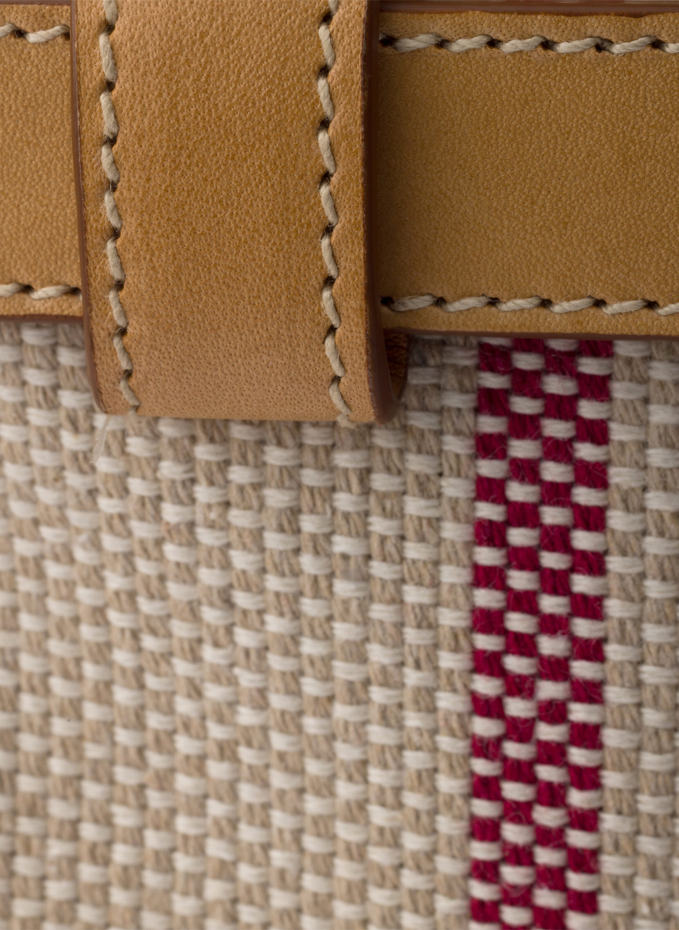 Petit sac prada buckle en toile et cuir PRADA Beige
